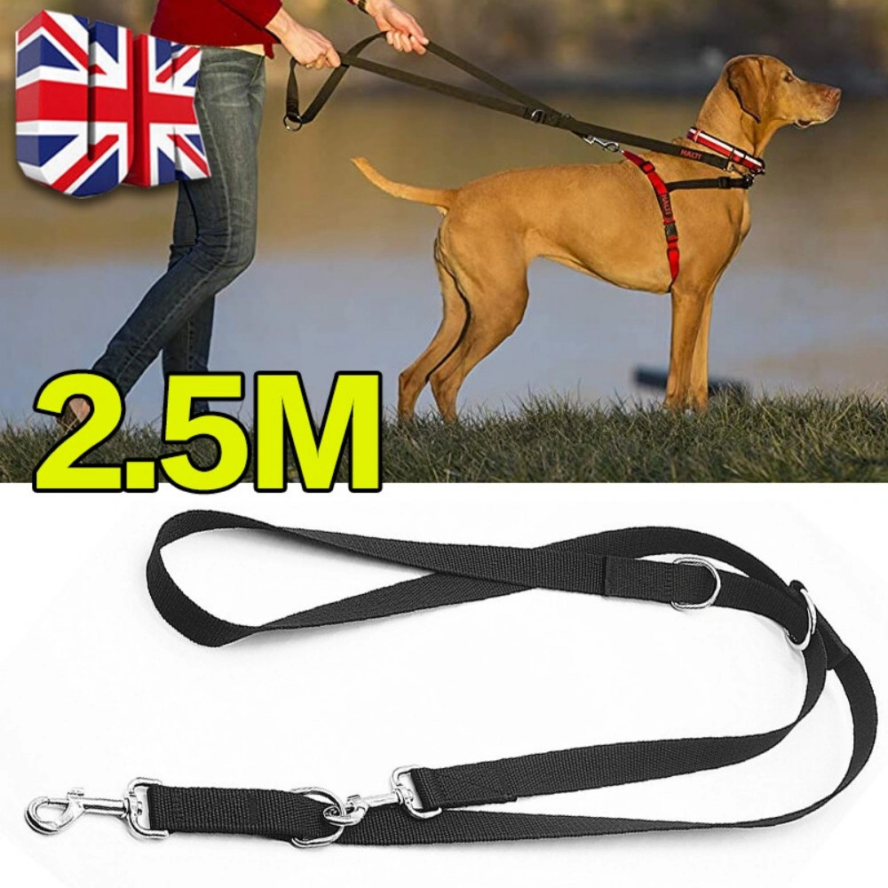 Dog Lead 8ft Adjustable Double ended Control Training Leash-Police Style NEW