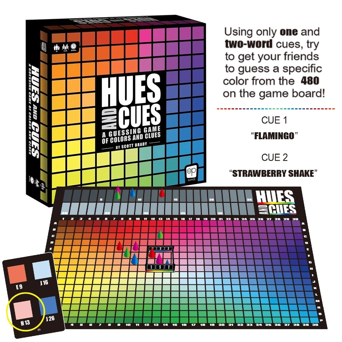 Hues and Cue Board Game - Color & Clue Party Game for 3-10 Players Ages 8+ view 3