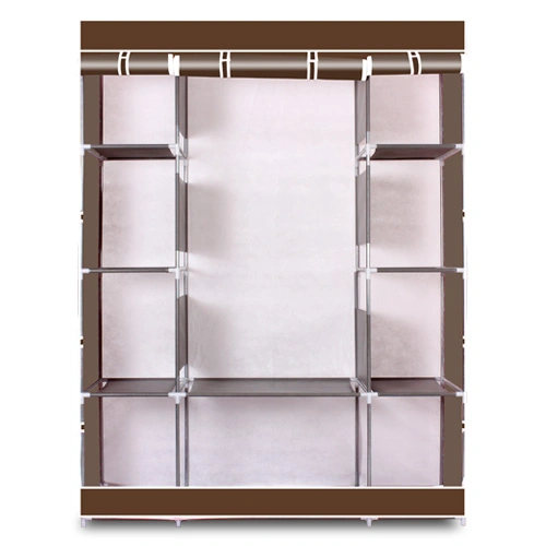 4-Layer 10 Lattices Non-Woven Fabric Wardrobe Coffee view 6