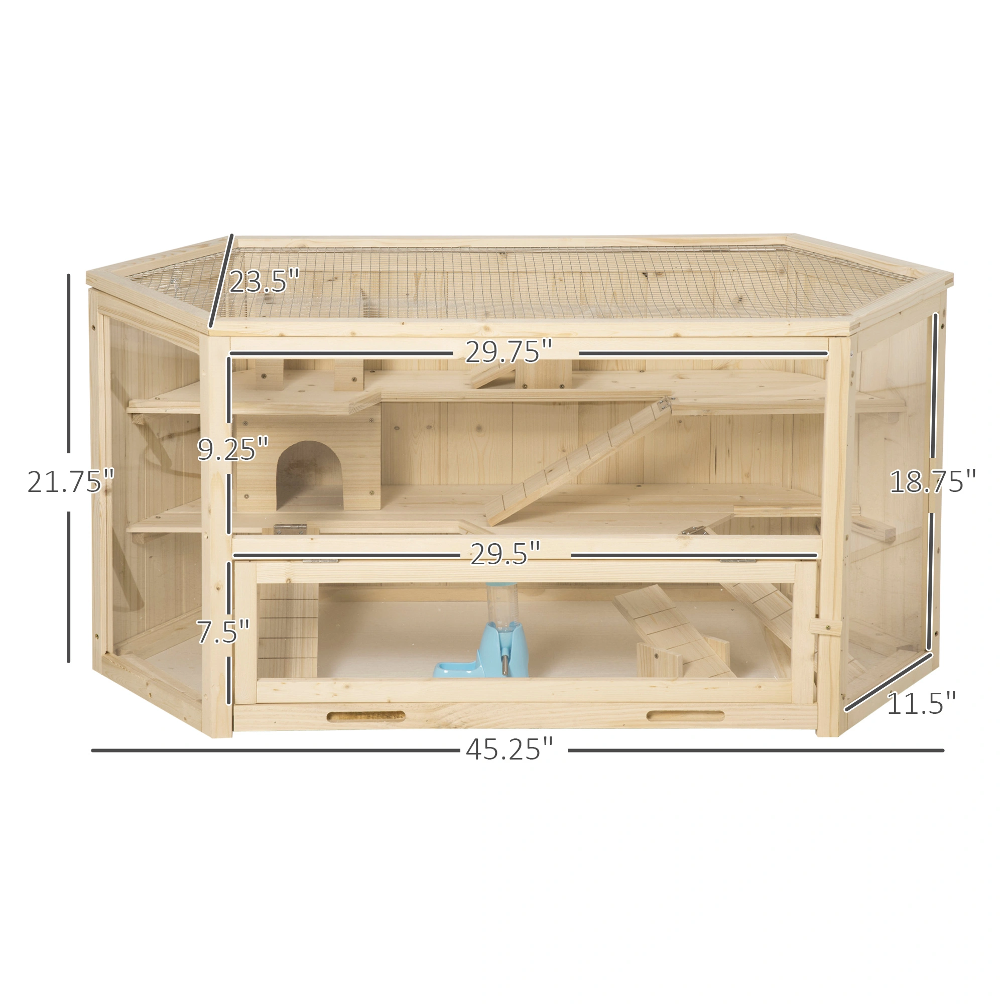 Hamster Cage Pet Cage with Accessories - Spacious Small Animal Habitat for Hamsters Guinea Pigs view 2