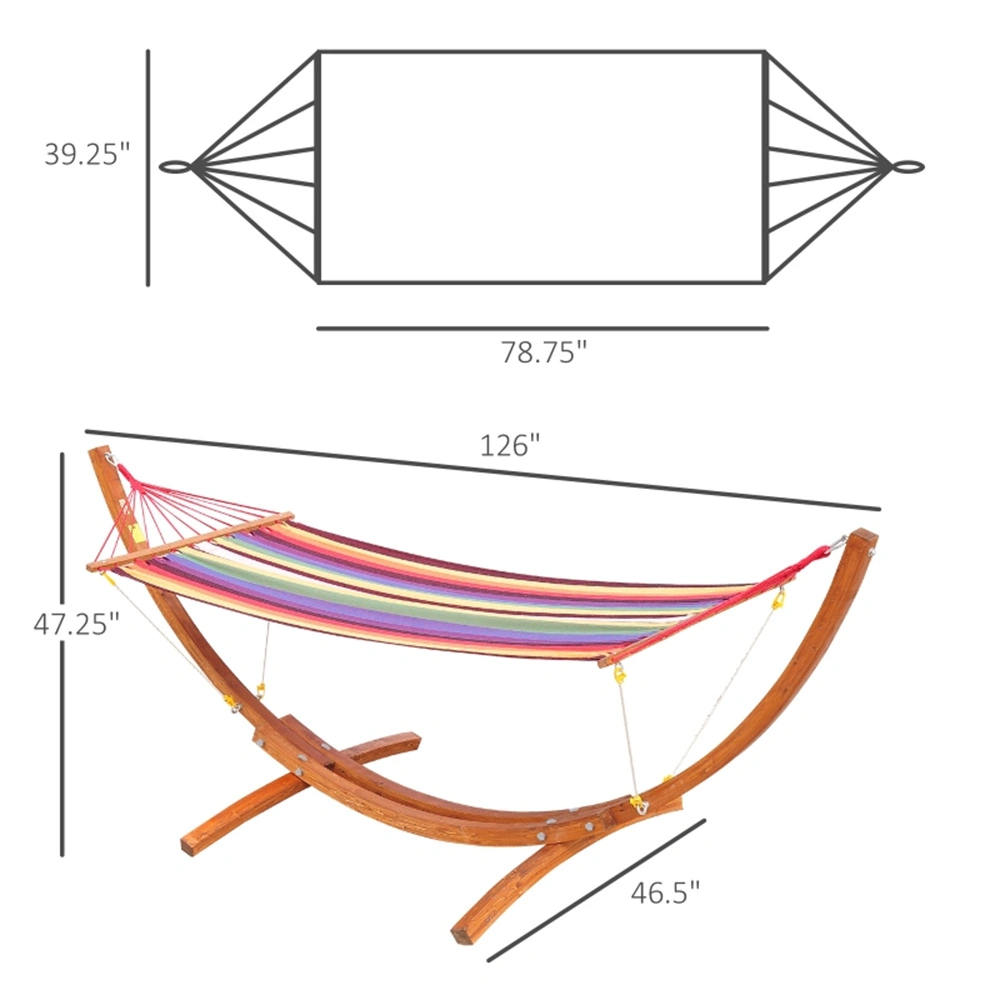 Hammock Swing Chair with Metal Stand - Foldable Outdoor Garden Hanging Chair view 3