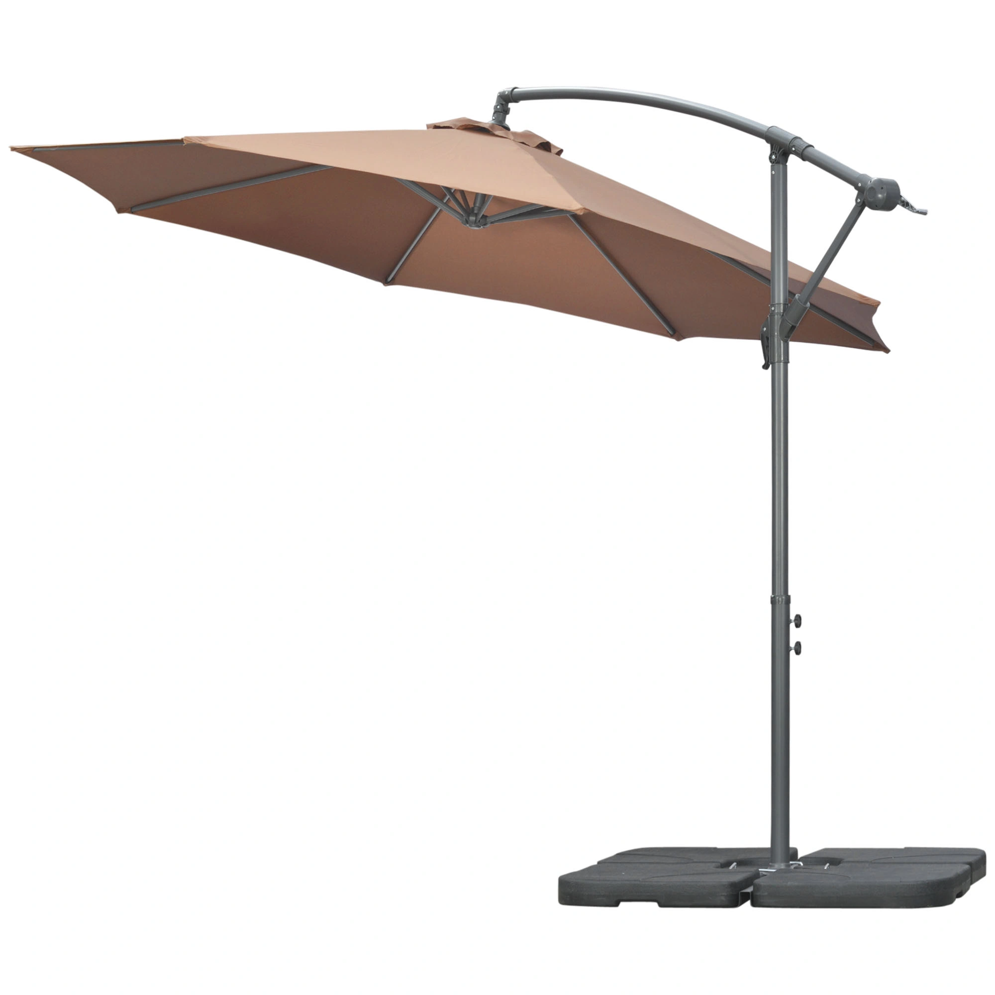 8ft Patio Umbrella - Outdoor Table Umbrella with Crochet Lace Canopy, Tilt Function, UV Protection for Garden, Deck, Poolside view 2