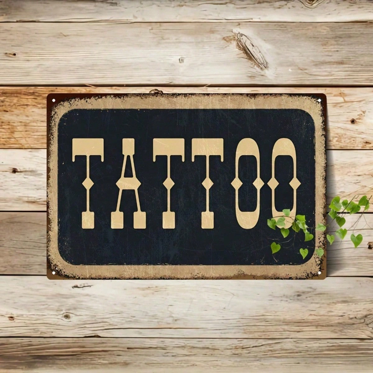 Retro Tattoo Metal Sign 8x12 Inch - Vintage Tin Wall Art, Rustic Flat Iron Plaque Home Bar Man Cave Garage Decor view 8