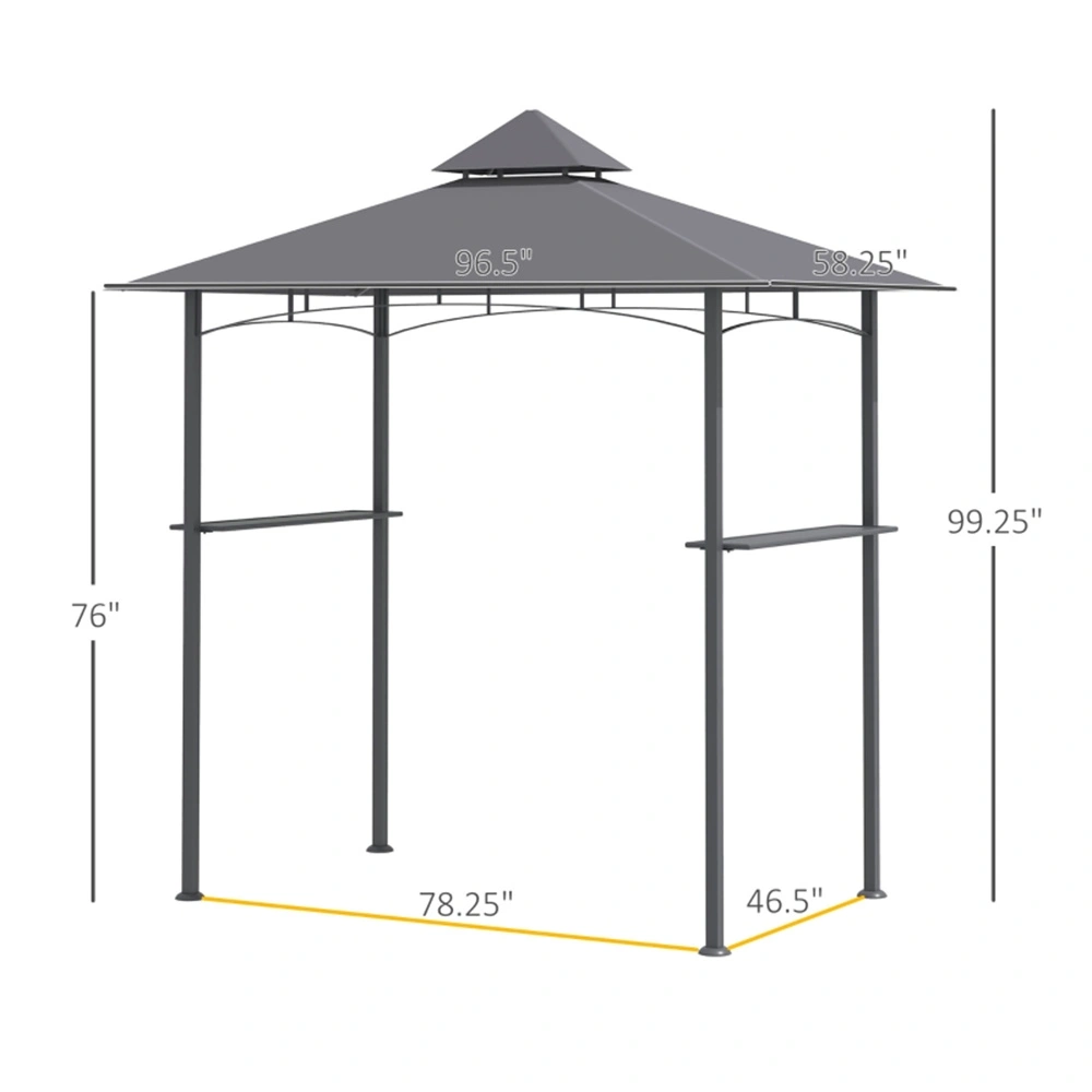 Outdoor Pop Up Canopy Gazebo 10x10 Steel Frame Party Tent with Removable Sides Waterproof view 3