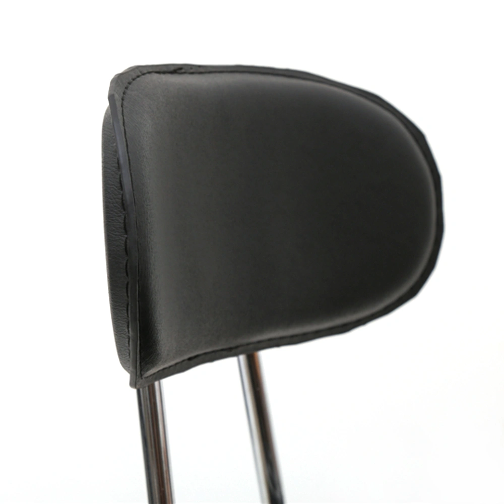 Round Shape Adjustable Salon Stool with Back and Line Black view 10