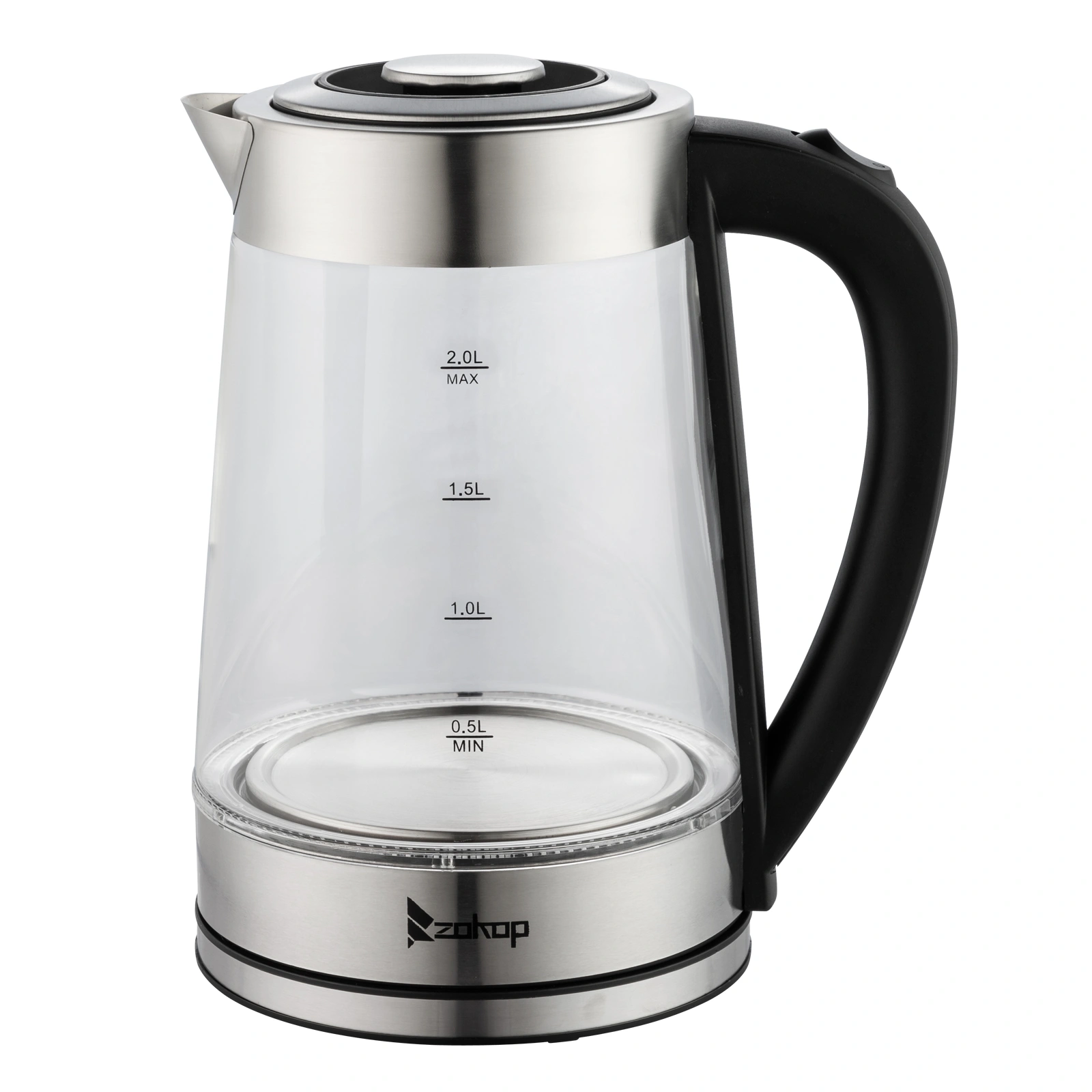 HD-250 Electric Kettle 2L Blue Glass 2000W 220V Fast Boiling Water Heater view 16