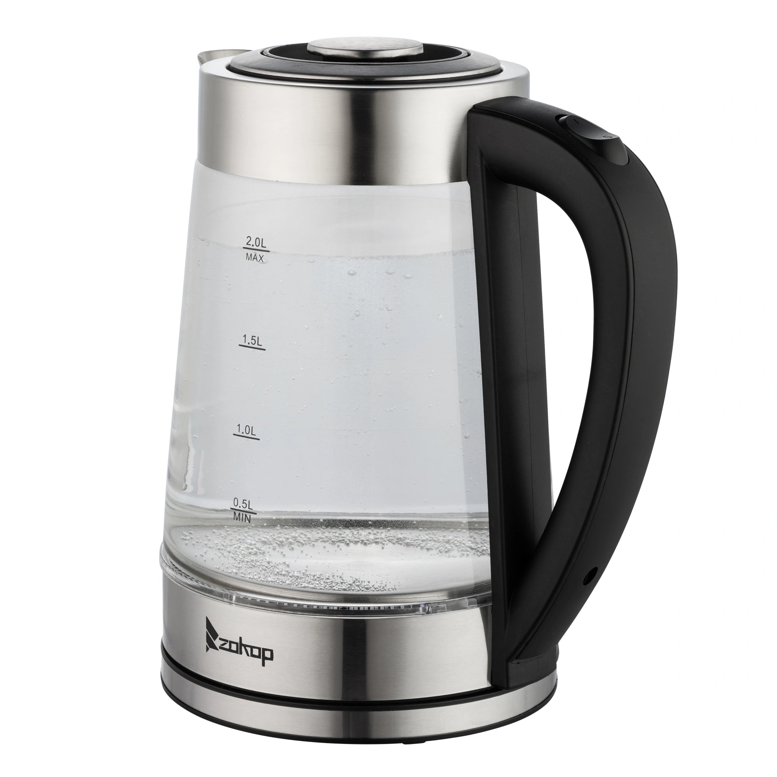 HD-250 Electric Kettle 2L Blue Glass 2000W 220V Fast Boiling Water Heater view 17