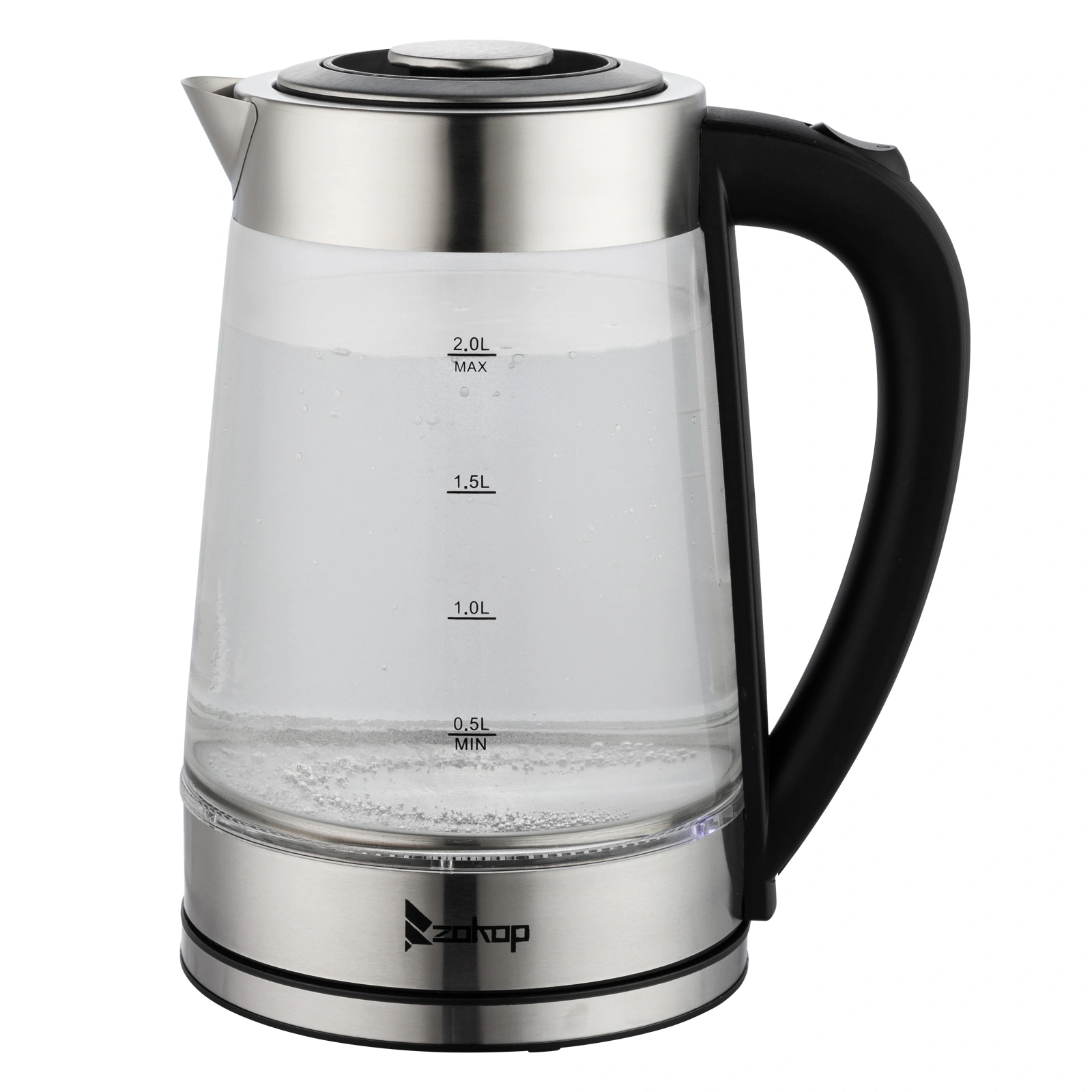 HD-250 Electric Kettle 2L Blue Glass 2000W 220V Fast Boiling Water Heater view 19