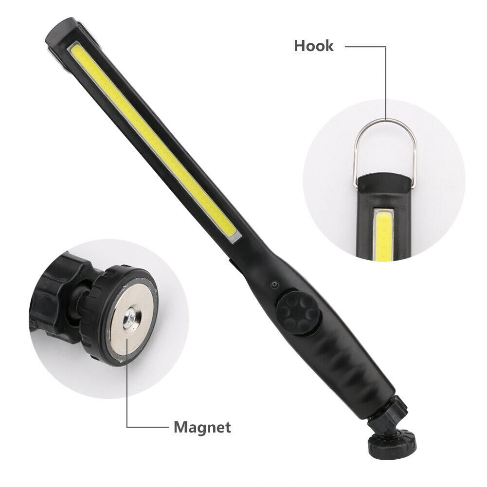 2 Pack LED Work Light USB Rechargeable Magnetic Base Flashlight view 3