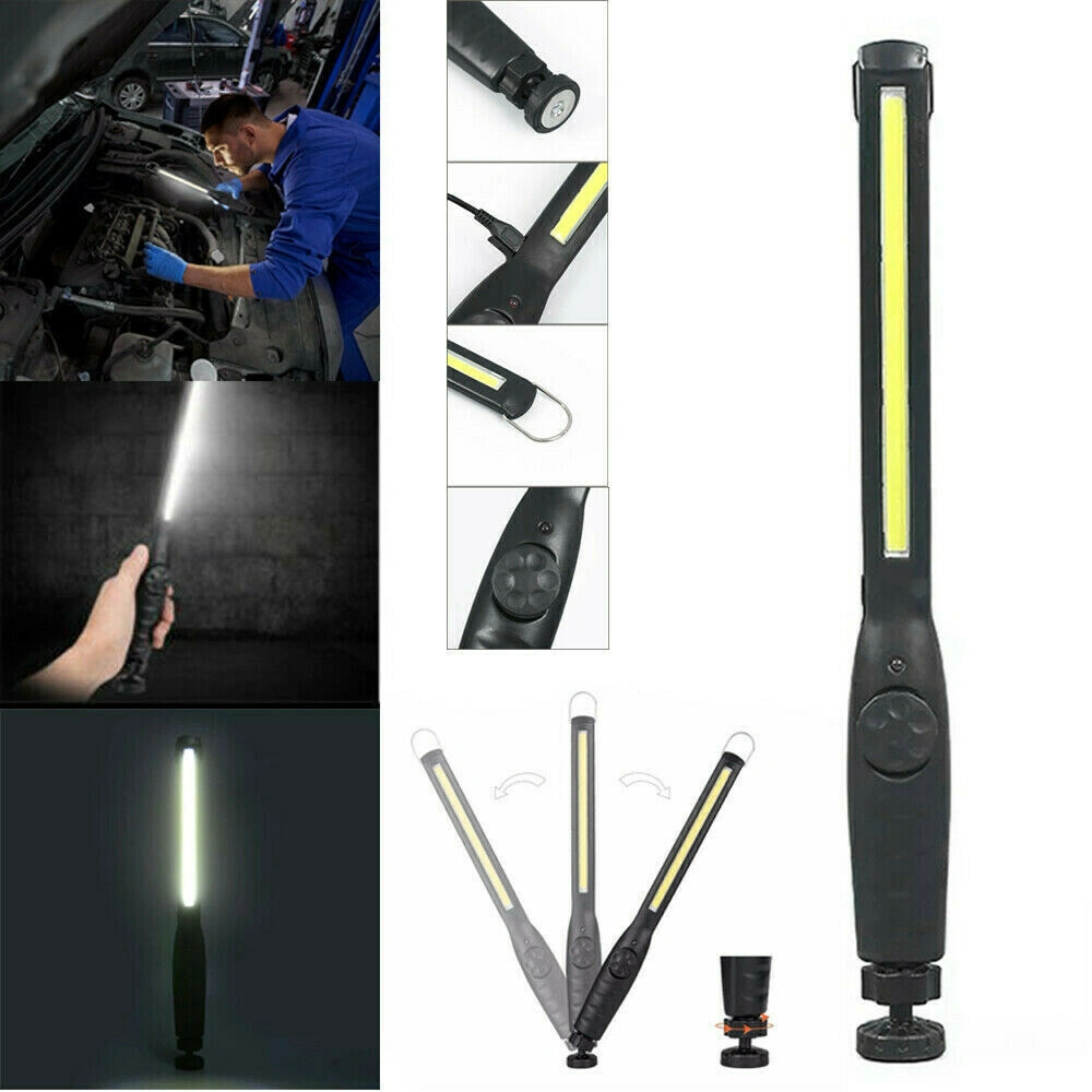 2 Pack LED Work Light USB Rechargeable Magnetic Base Flashlight view 4