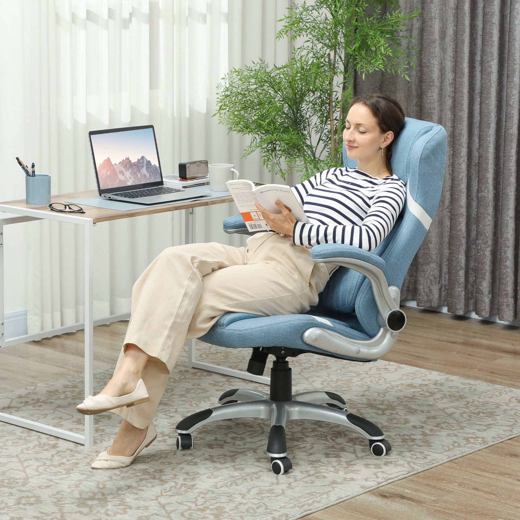 Premium Ergonomic Office Chair with Massage Feature - Adjustable Height Swivel Task Chair for Home & Office Use