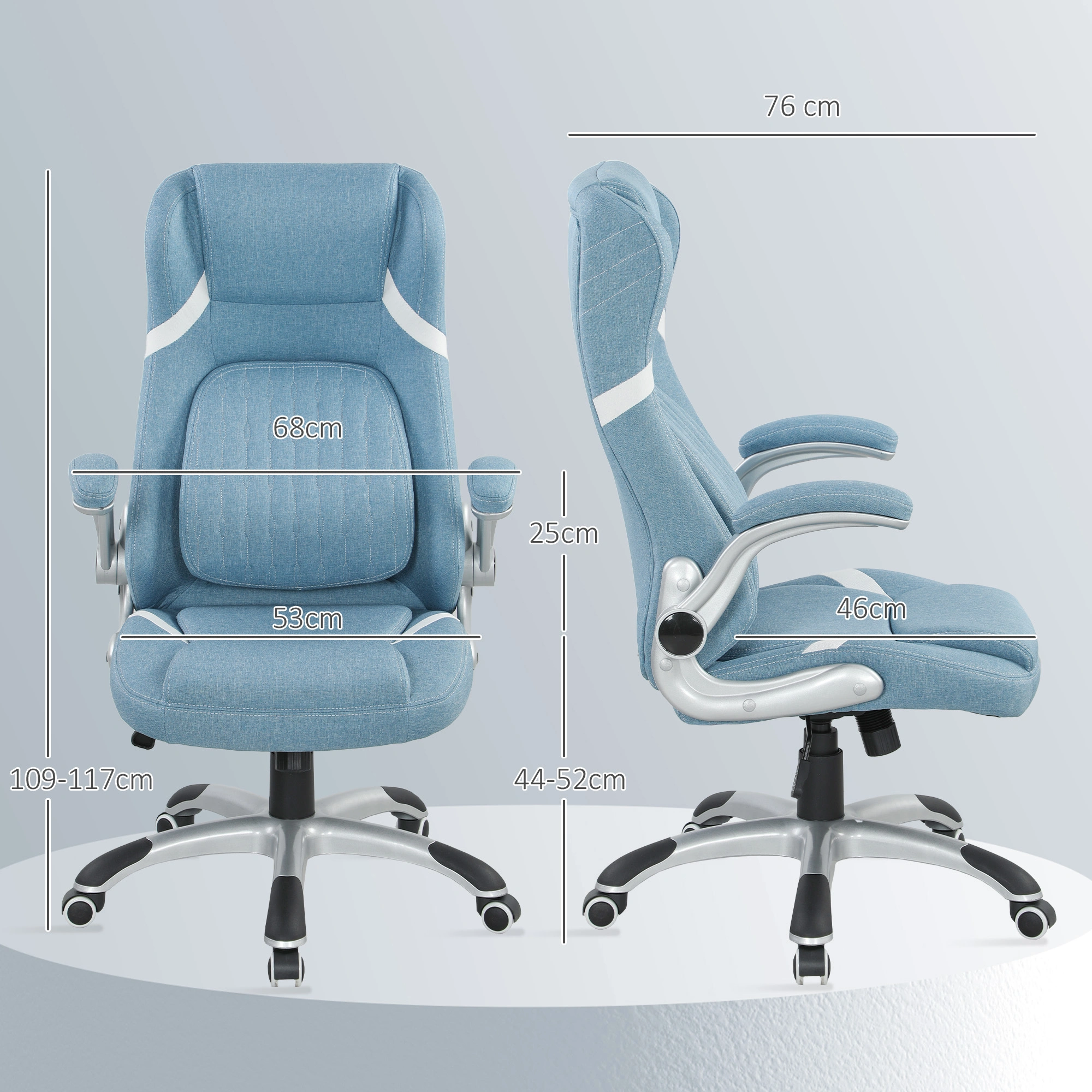 Premium Ergonomic Office Chair with Massage Feature - Adjustable Height Swivel Task Chair for Home & Office Use view 3