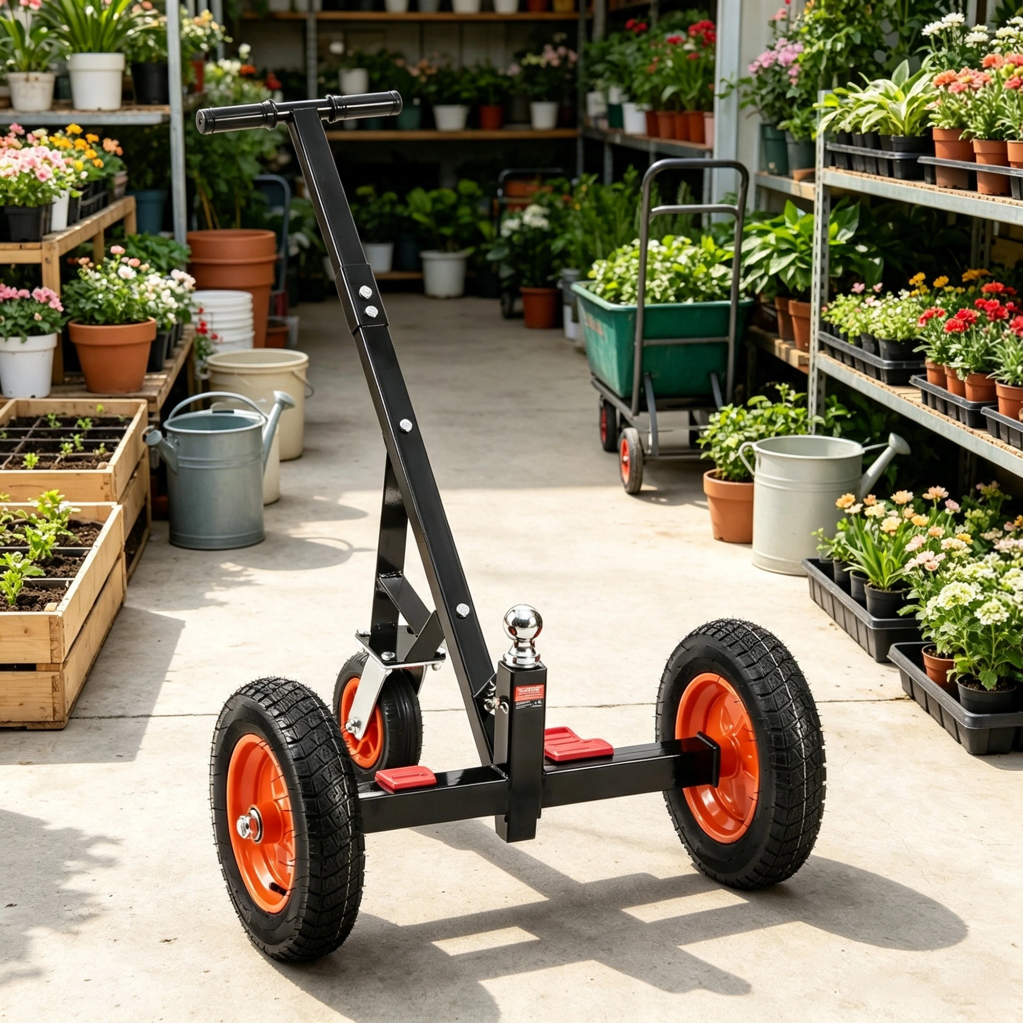 Trailer Dolly 1000 Lbs Tongue Weight, Carbon Steel Mover with 2" Ball & 14" Pneumatic Tires, Portable RV Tow Dolly