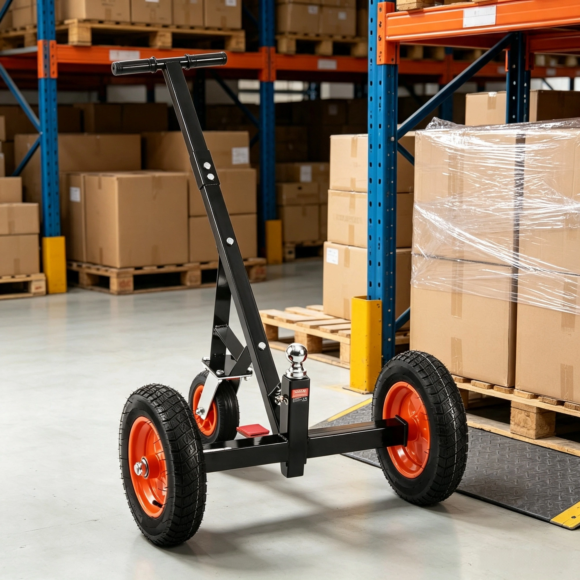 Trailer Dolly 1000 Lbs Tongue Weight, Carbon Steel Mover with 2" Ball & 14" Pneumatic Tires, Portable RV Tow Dolly view 4