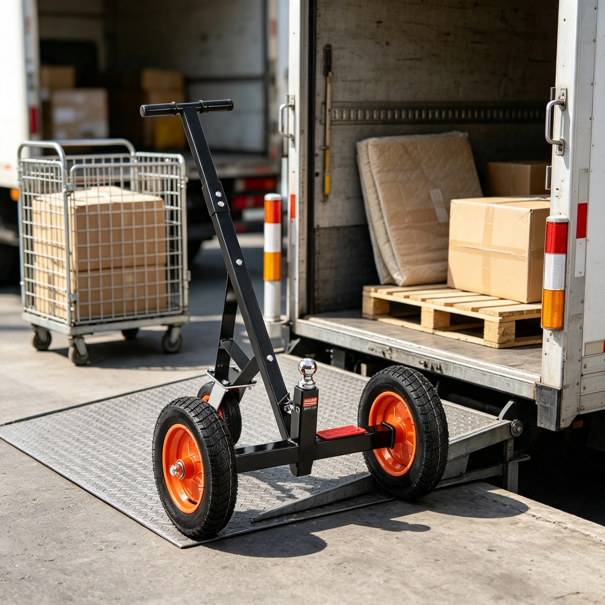 Trailer Dolly 1000 Lbs Tongue Weight, Carbon Steel Mover with 2" Ball & 14" Pneumatic Tires, Portable RV Tow Dolly view 5