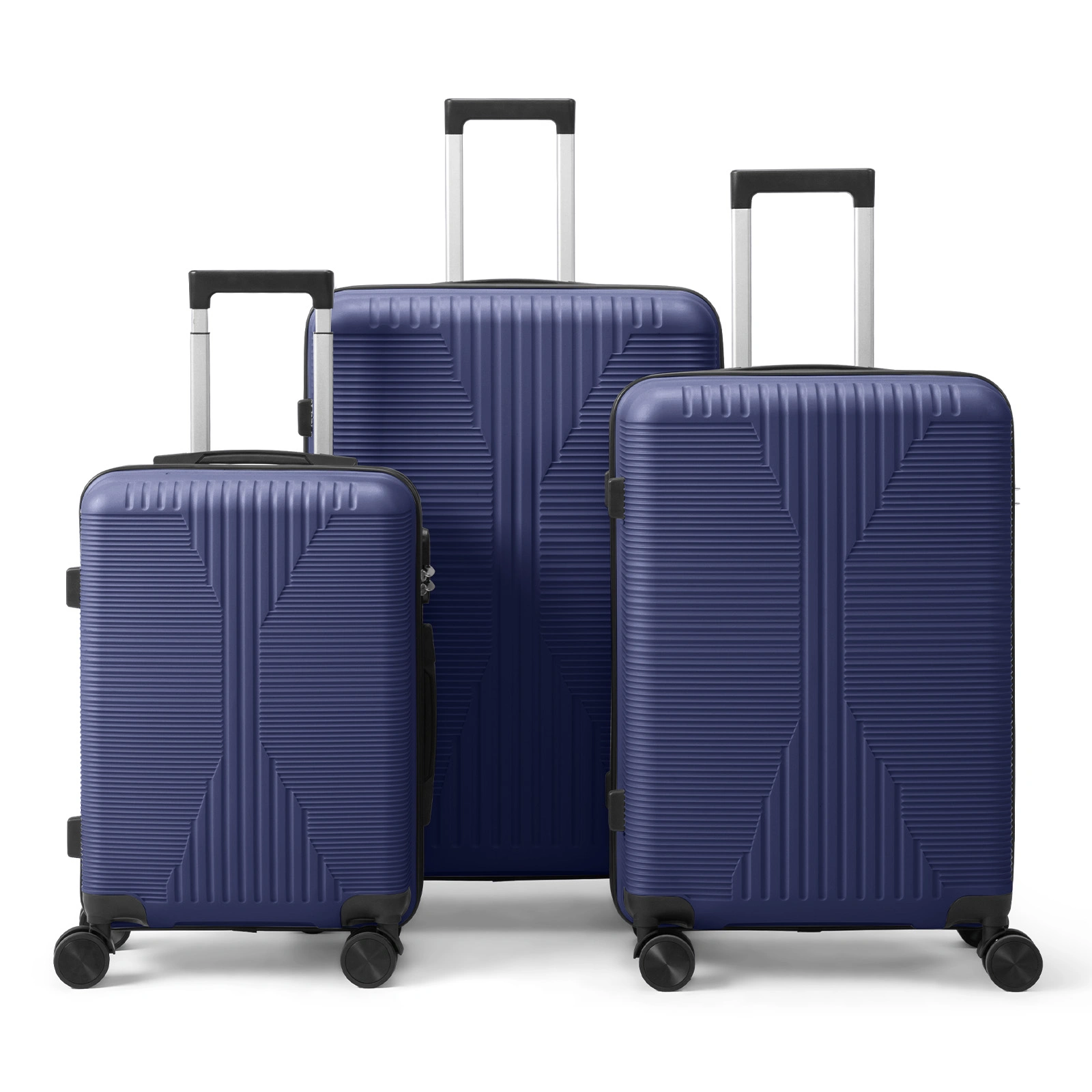 PP Trolley Case 20in 24in 28in 3PCS Suitcase Set Navy Blue view 11
