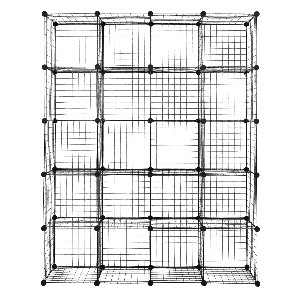 20-Cube Organizer Cube Storage Storage Shelves Wire Cube Storage Origami Shelves Metal Grid Multifunction Shelving Unit Modular Cubbies Organizer Bookcase view 8