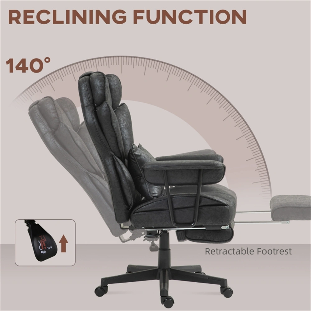 Ergonomic Office Chair with Massage, High Back Desk Chair, Lumbar Support, Reclining Computer Chair for Home Workspace view 6