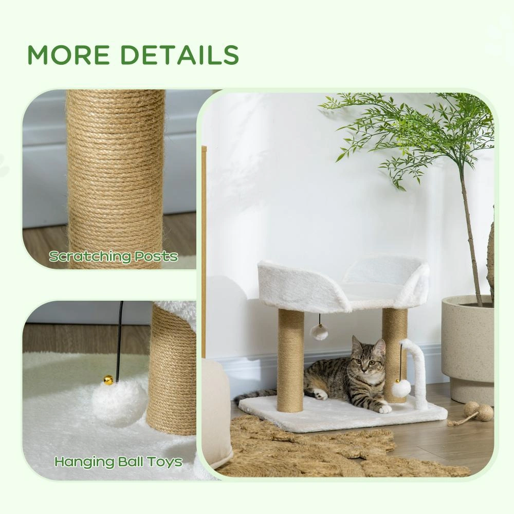 Tall Cat Tree 62 inch Multi-Level Condo with Scratching Posts, Sisal, Hammock & Perch view 2
