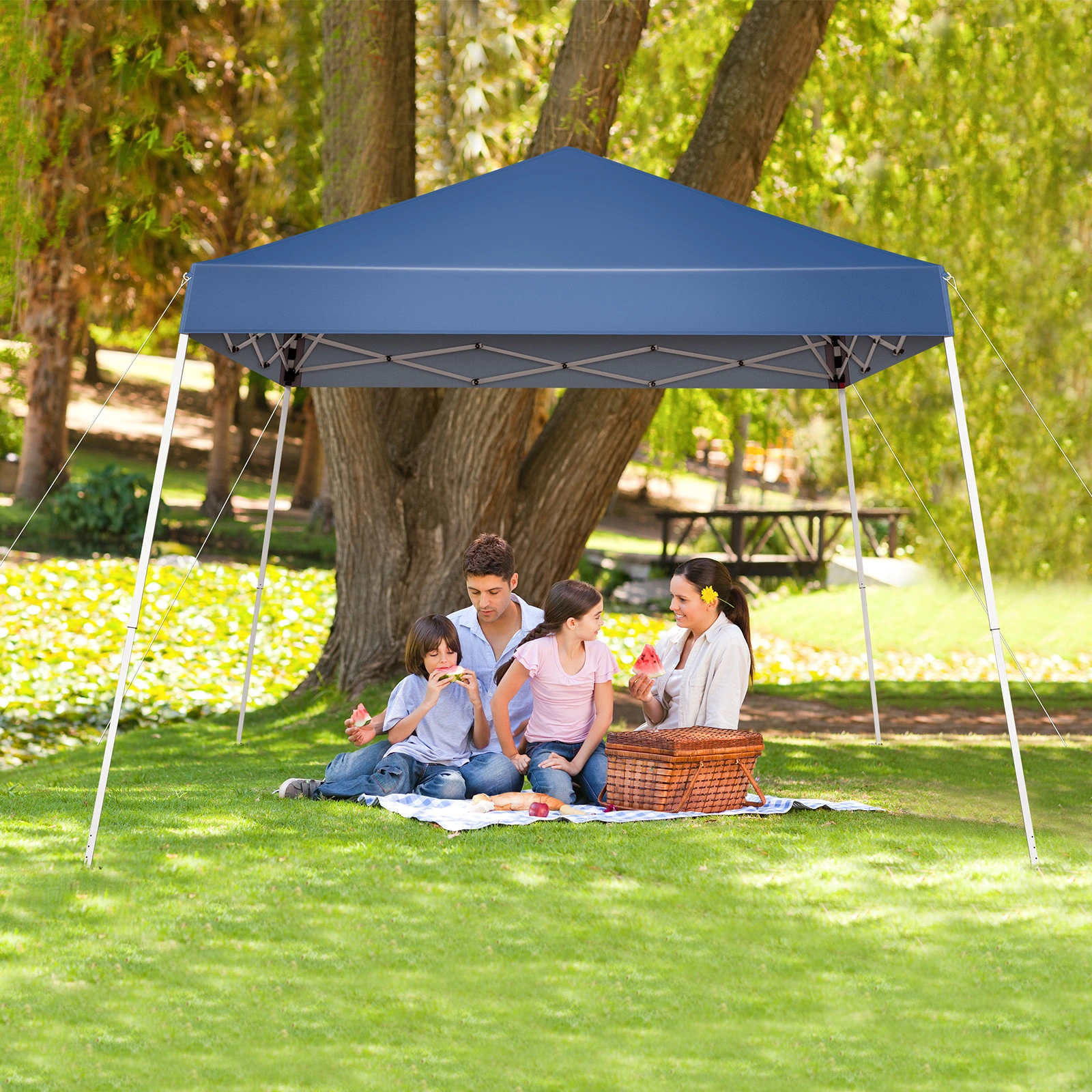 8*8ft Portable Home Use Waterproof Folding Tent Blue view 16
