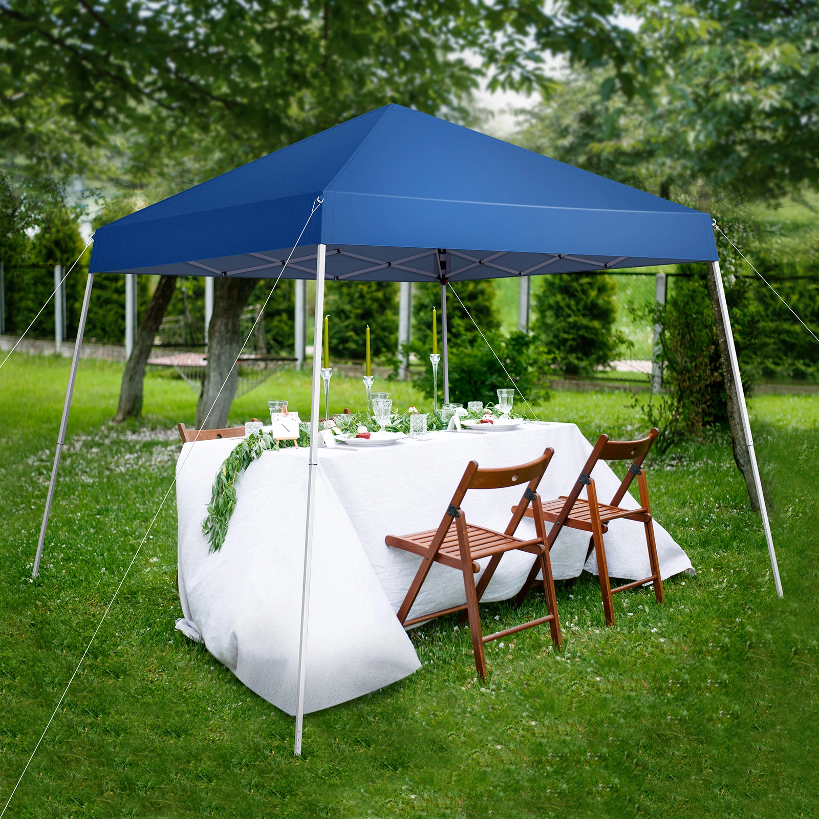 8*8ft Portable Home Use Waterproof Folding Tent Blue view 17