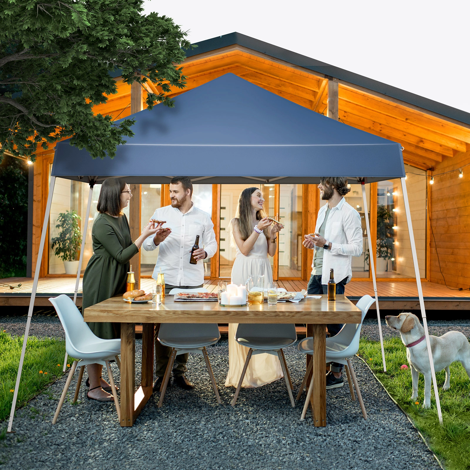 8*8ft Portable Home Use Waterproof Folding Tent Blue view 19