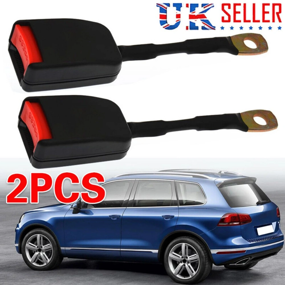 2X 22cm Wire Rope Seat Belt Buckle End Receiver Replacement, Universal Fit Stalk Connector view 2
