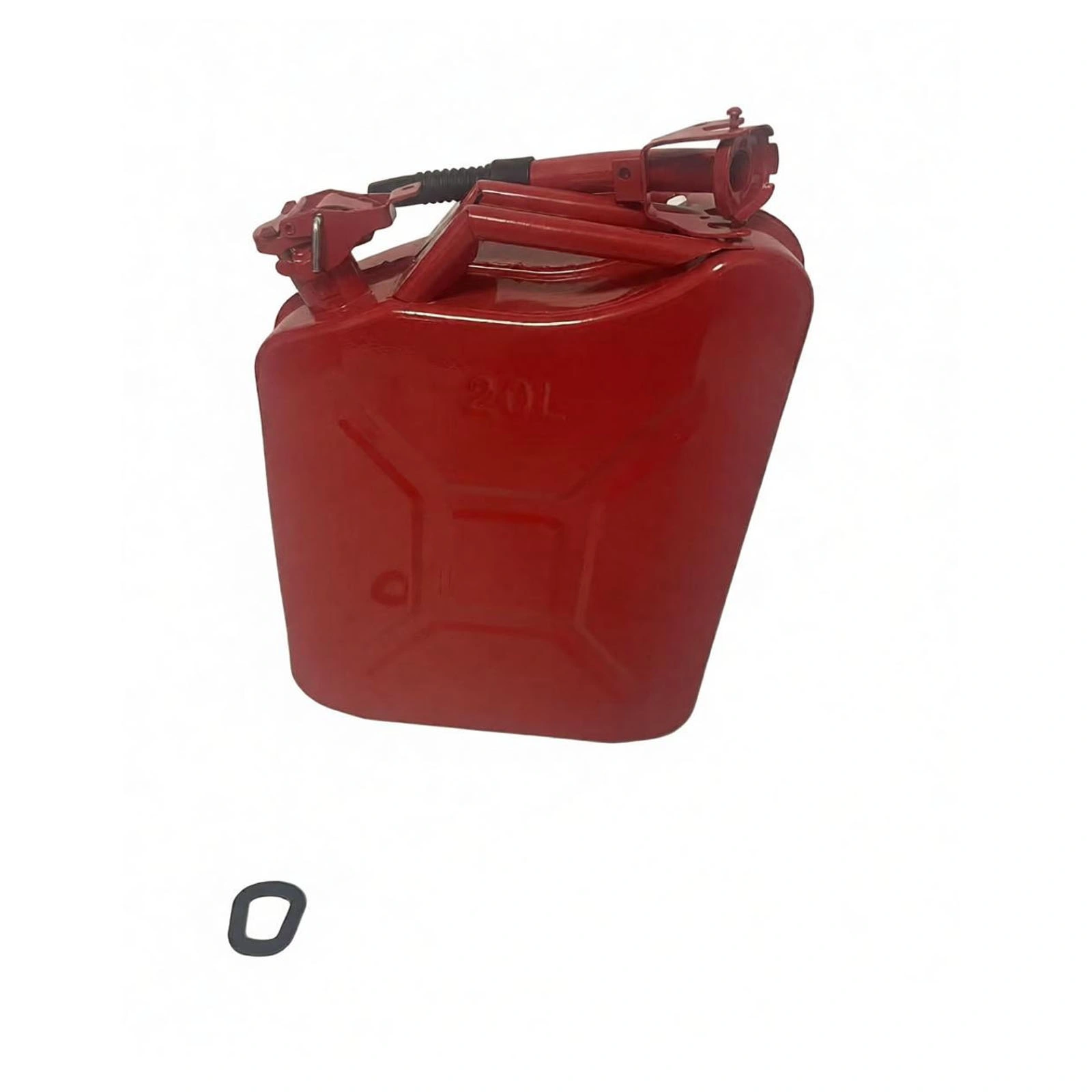20L US Standard Cold-rolled Plate Petrol Diesel Can Gasoline Bucket with Oil Pipe Red 2 Pairs of Gloves view 12