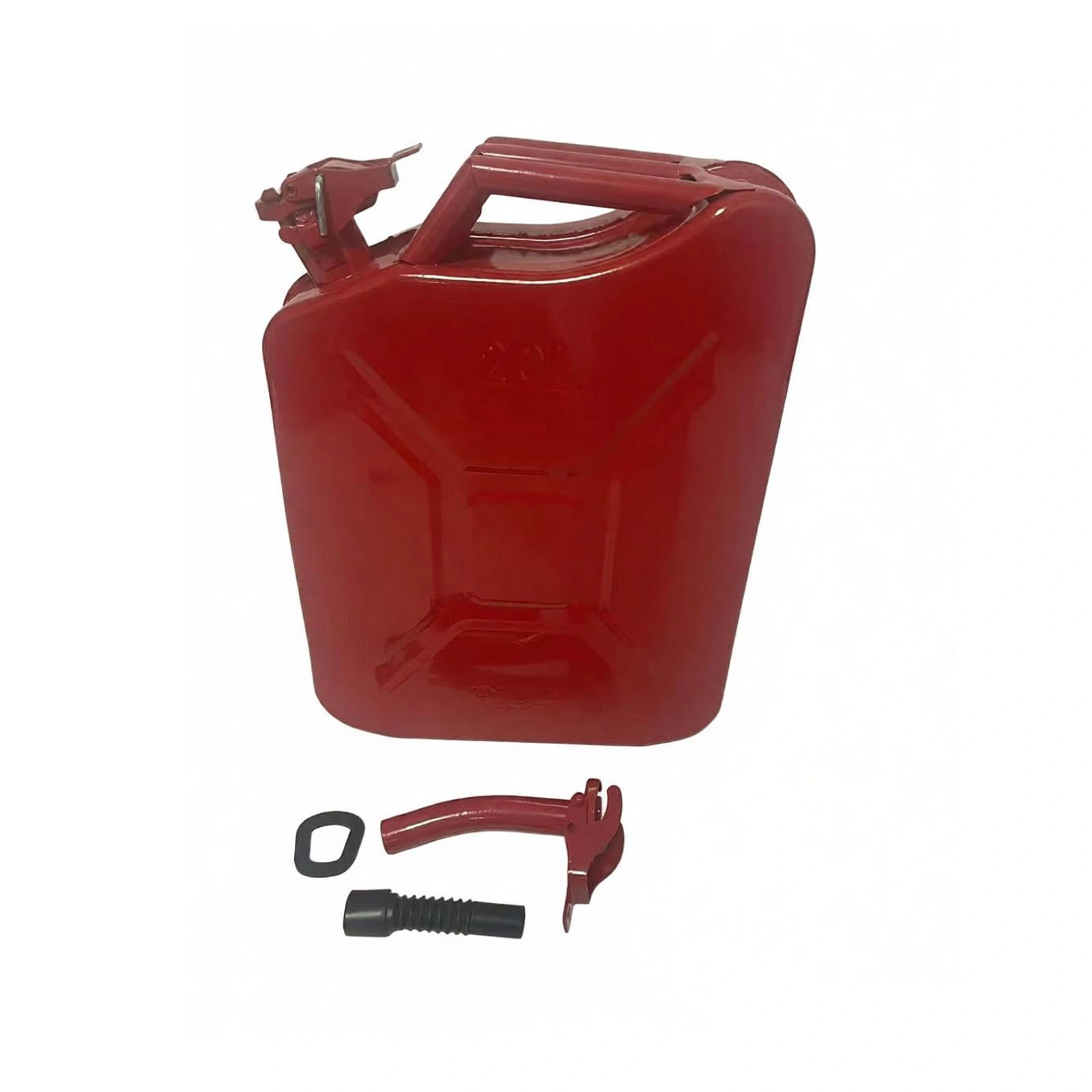20L US Standard Cold-rolled Plate Petrol Diesel Can Gasoline Bucket with Oil Pipe Red 2 Pairs of Gloves view 16