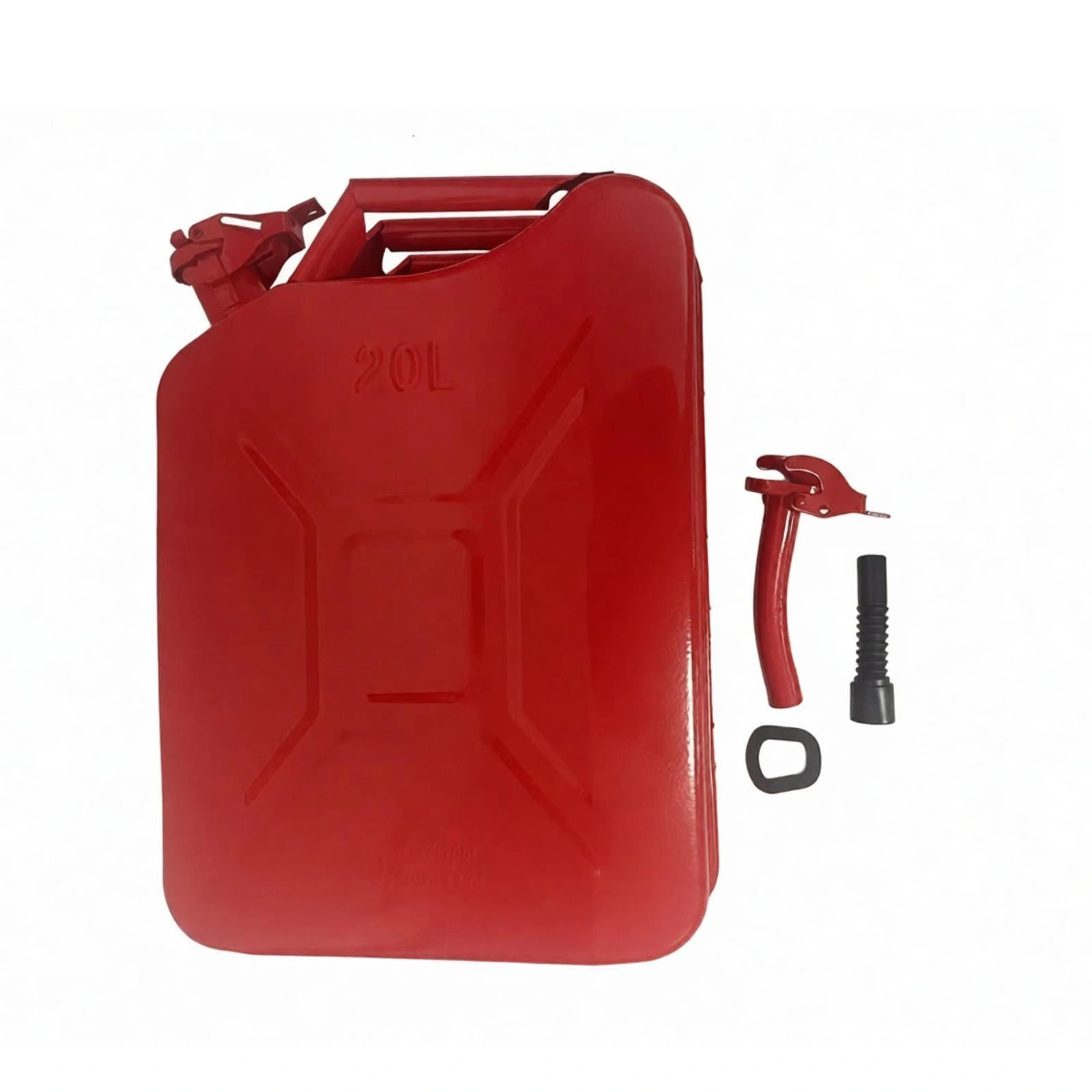 20L US Standard Cold-rolled Plate Petrol Diesel Can Gasoline Bucket with Oil Pipe Red 2 Pairs of Gloves view 9