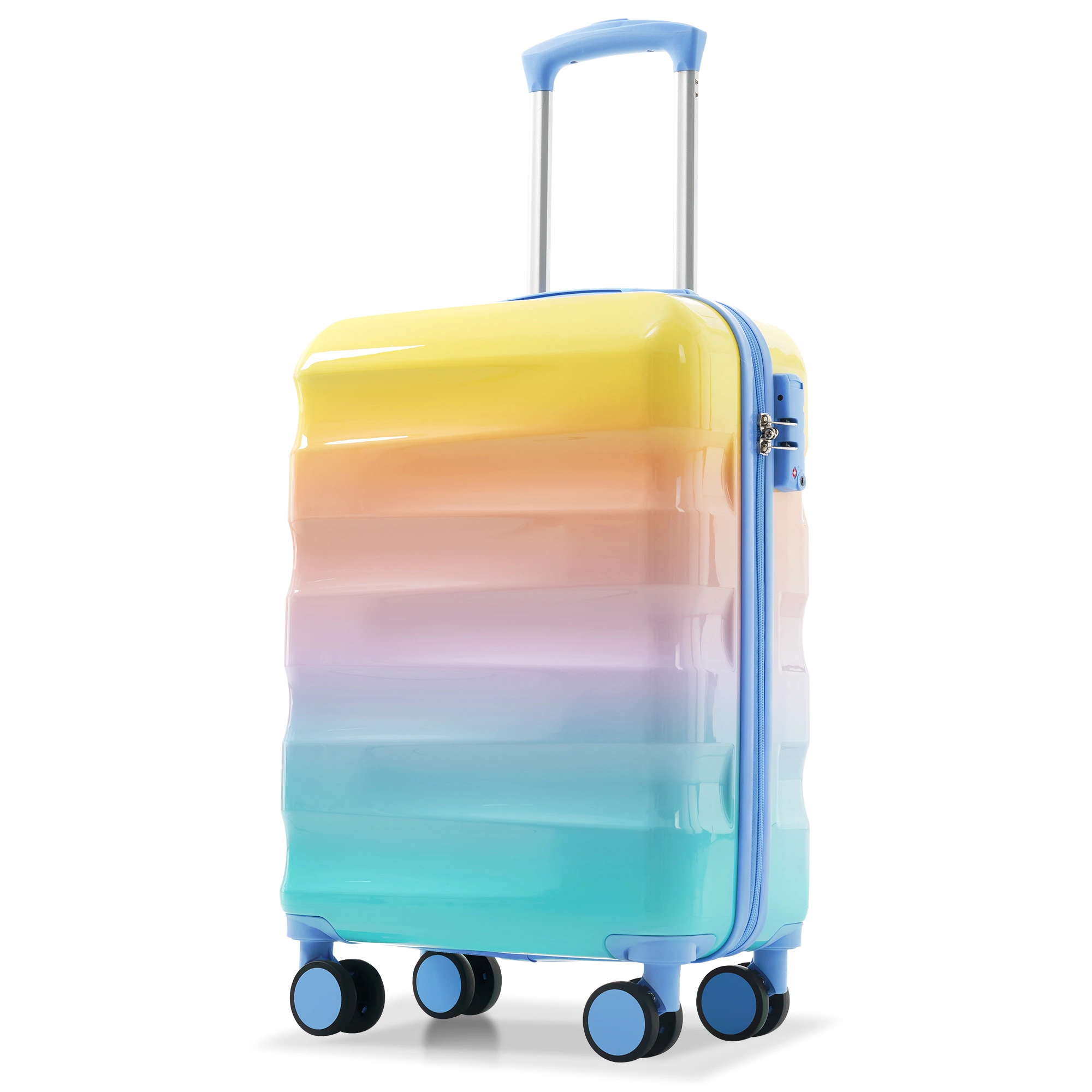 Hardshell Carry-on Luggage 2 Piece Set, 20" Spinner Suitcase with Cup Holder, Lightweight Glossy Travel Bag, TSA Lock, Airline Approved, 4-Wheel Rolling Suitcases for Men & Women view 11