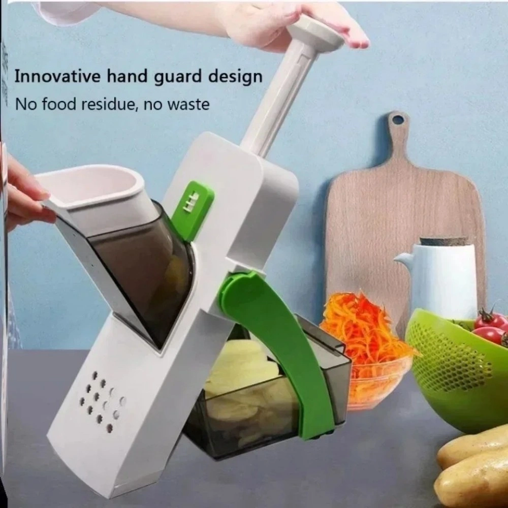 Kitchen Vegetable Chopper, Manual Multi-Function Salad Slicer, Potato Cutter, Cheese Grater & French Fry Tool view 4
