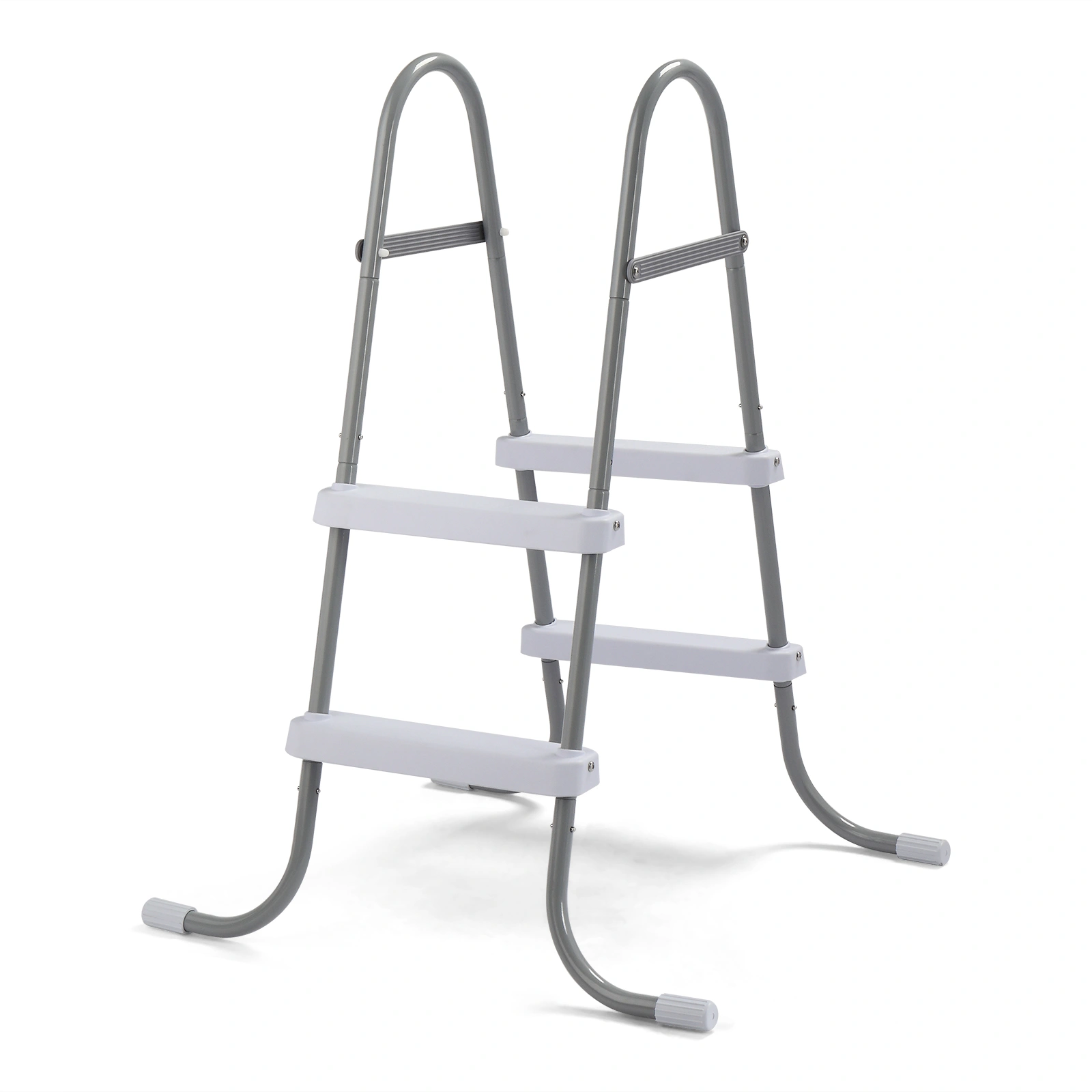 2 Steps 33in Pool Ladder Iron Grey Frame + White Steps view 20