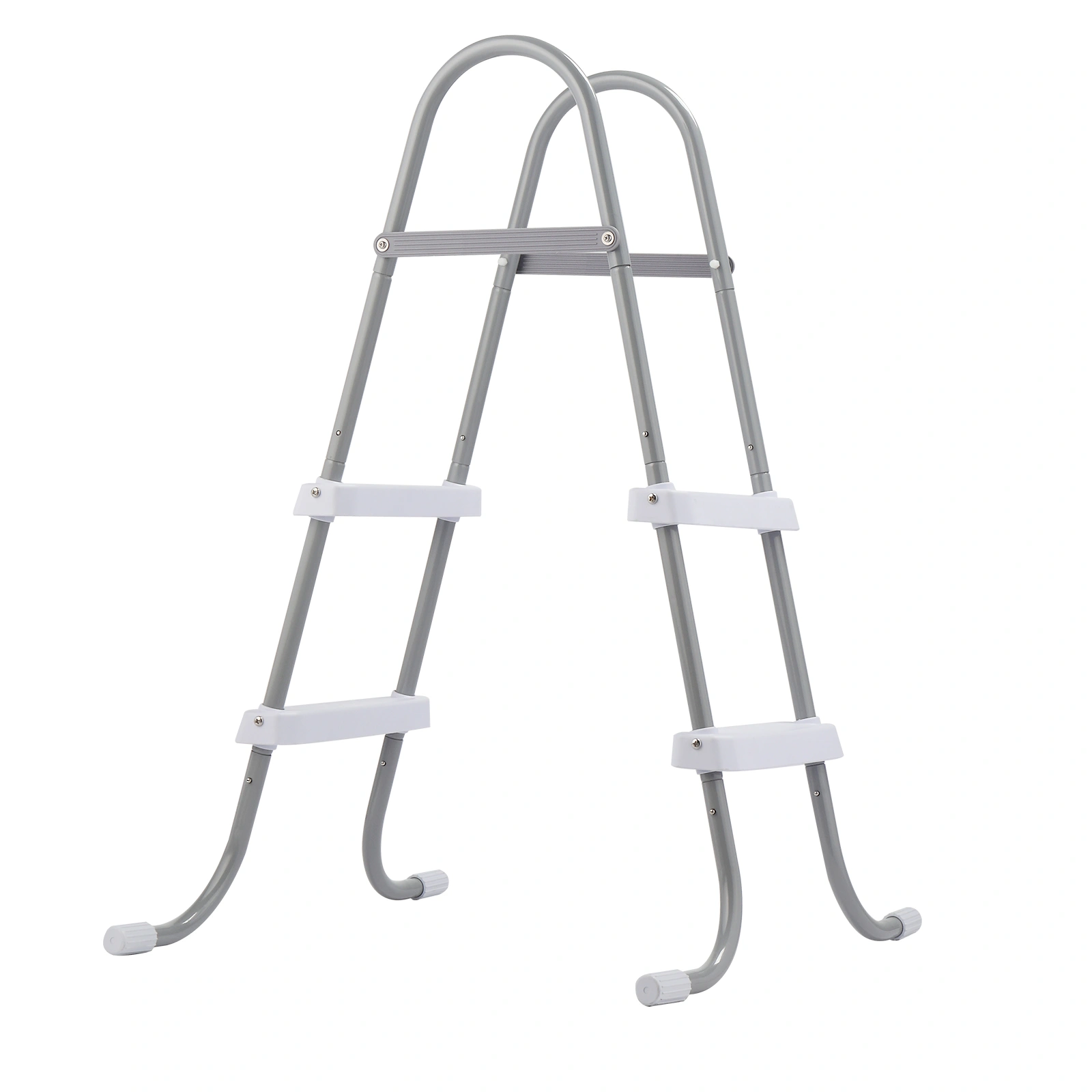 2 Steps 33in Pool Ladder Iron Grey Frame + White Steps view 9
