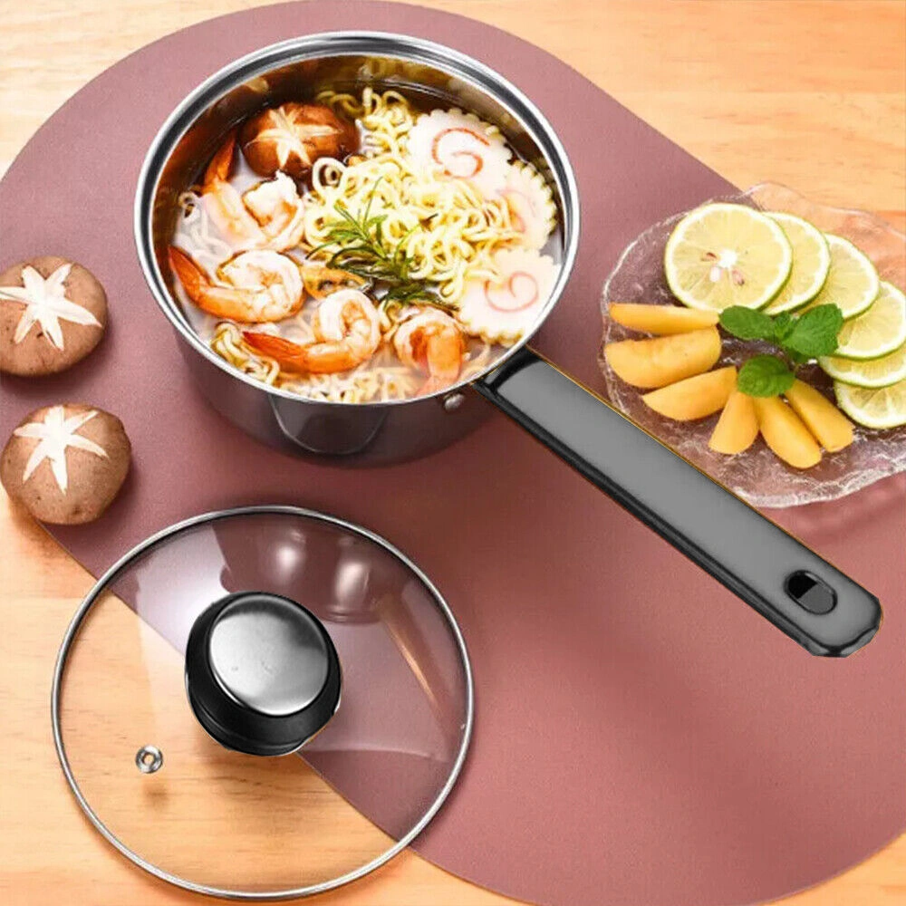 12 Piece Stainless Steel Cookware Saucepan Pot Set with Glass Lid Kitchen Cooking Pan Set view 5