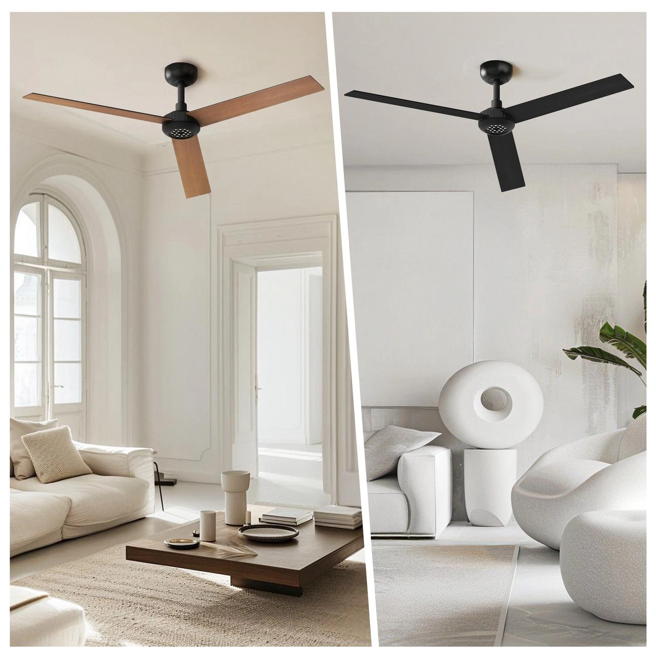 52 inch Modern Ceiling Fan with Lights,Remote Control, 3 Plywood Blades,6-Speed,Dimmable, Noiseless Reversible DC Motor,Indoor/Outdoor Ceiling Fan for Living Room Bedroom patio, 3D-X3[Unable ship on weekends, TK/TEMU only for pickup, only TX10643 war view 7