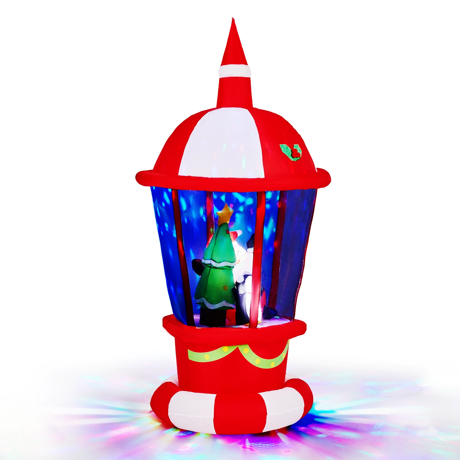 3FT Lighted Christmas Inflatable Lighthouse Decoration, Santa & Penguin Blow Up Yard Decor, Built-in LED Lights for Lawn Garden Party view 10