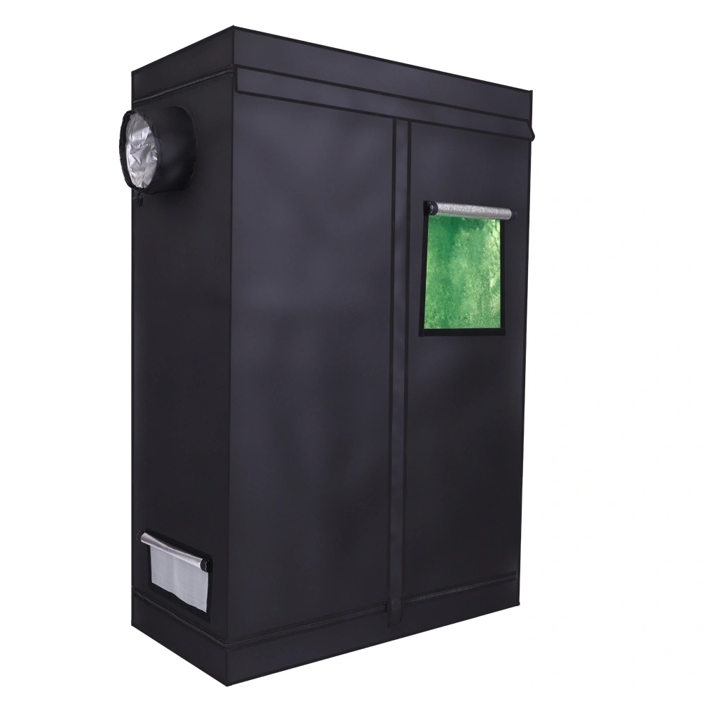 LY-120x60x180cm Black Hydroponic Plant Grow Tent - Dismountable Indoor Garden Tent with Window