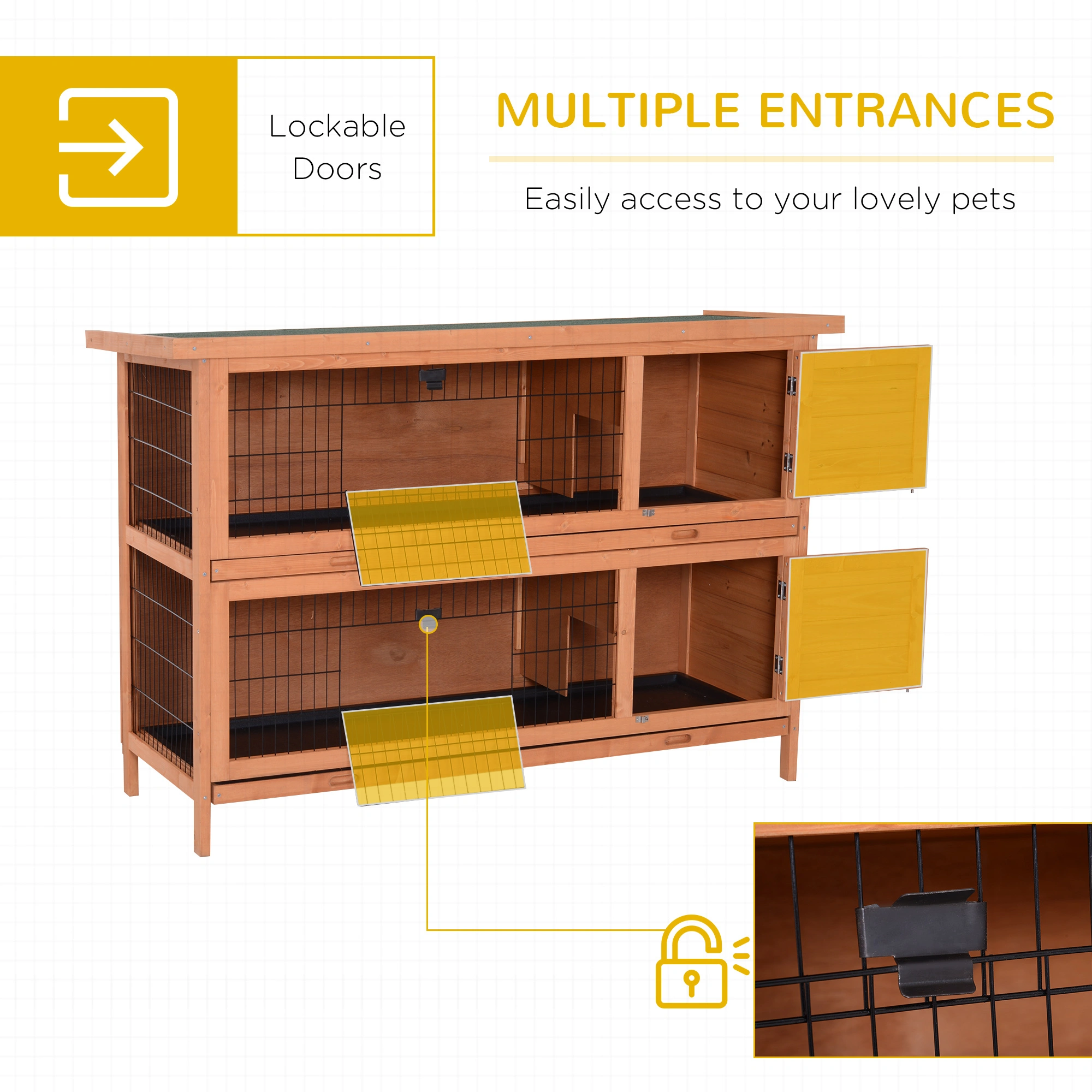 Wooden Rabbit Cage view 3