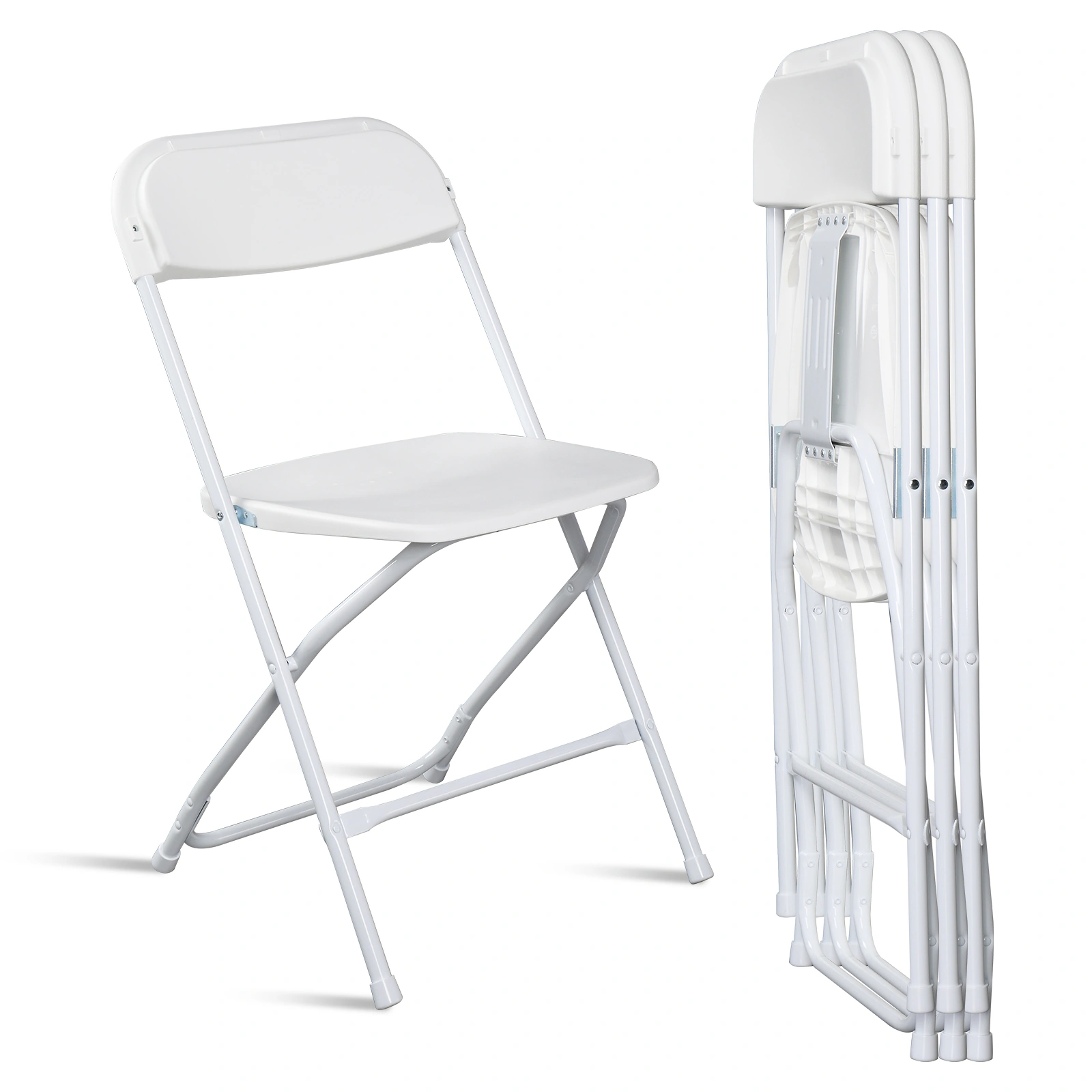 4pcs Injection Molding Classic Garden Plastic Folding Chair White view 12