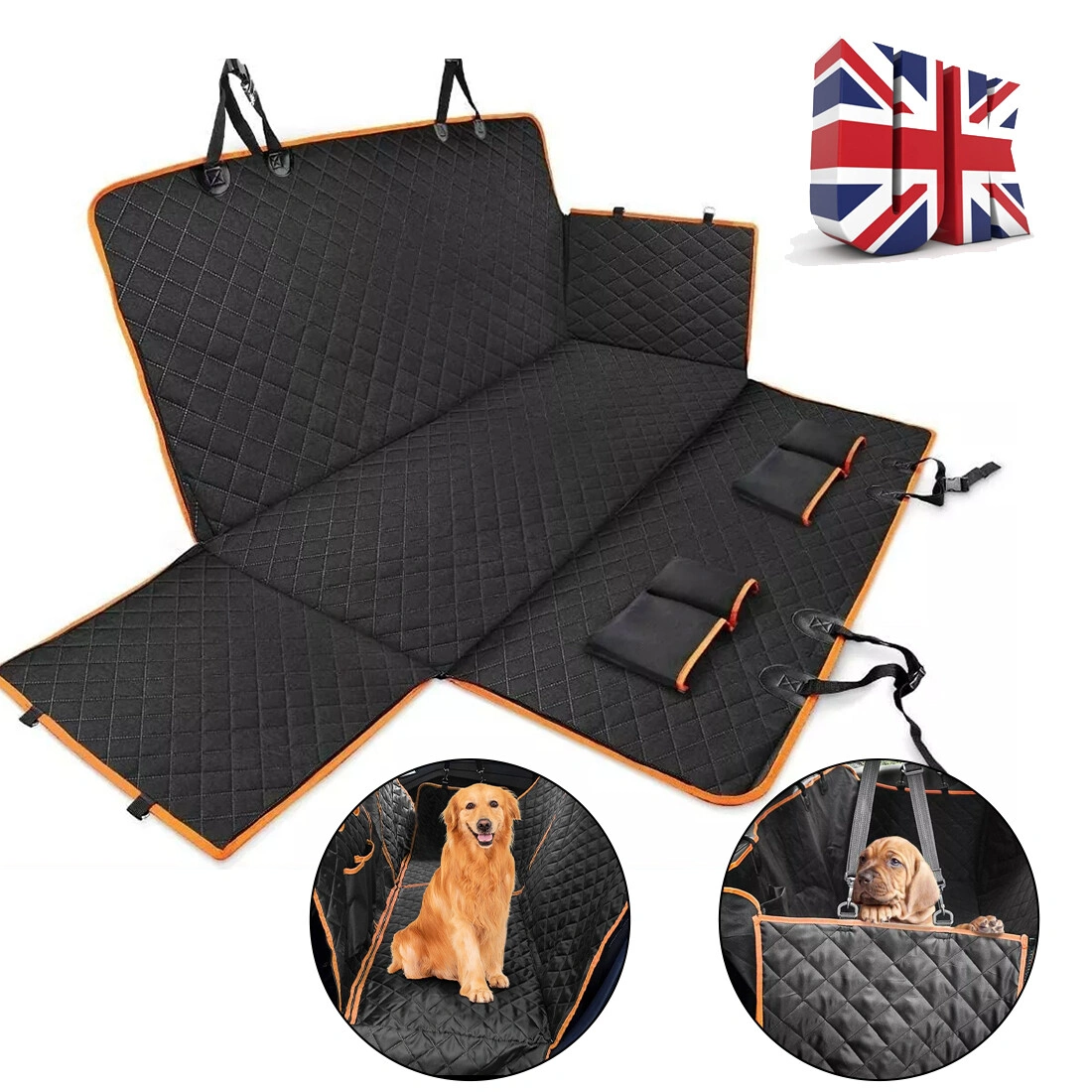 New Waterproof Dog Car Seat Cover Back Seat Hammock Pet Safety Protector Mat UK