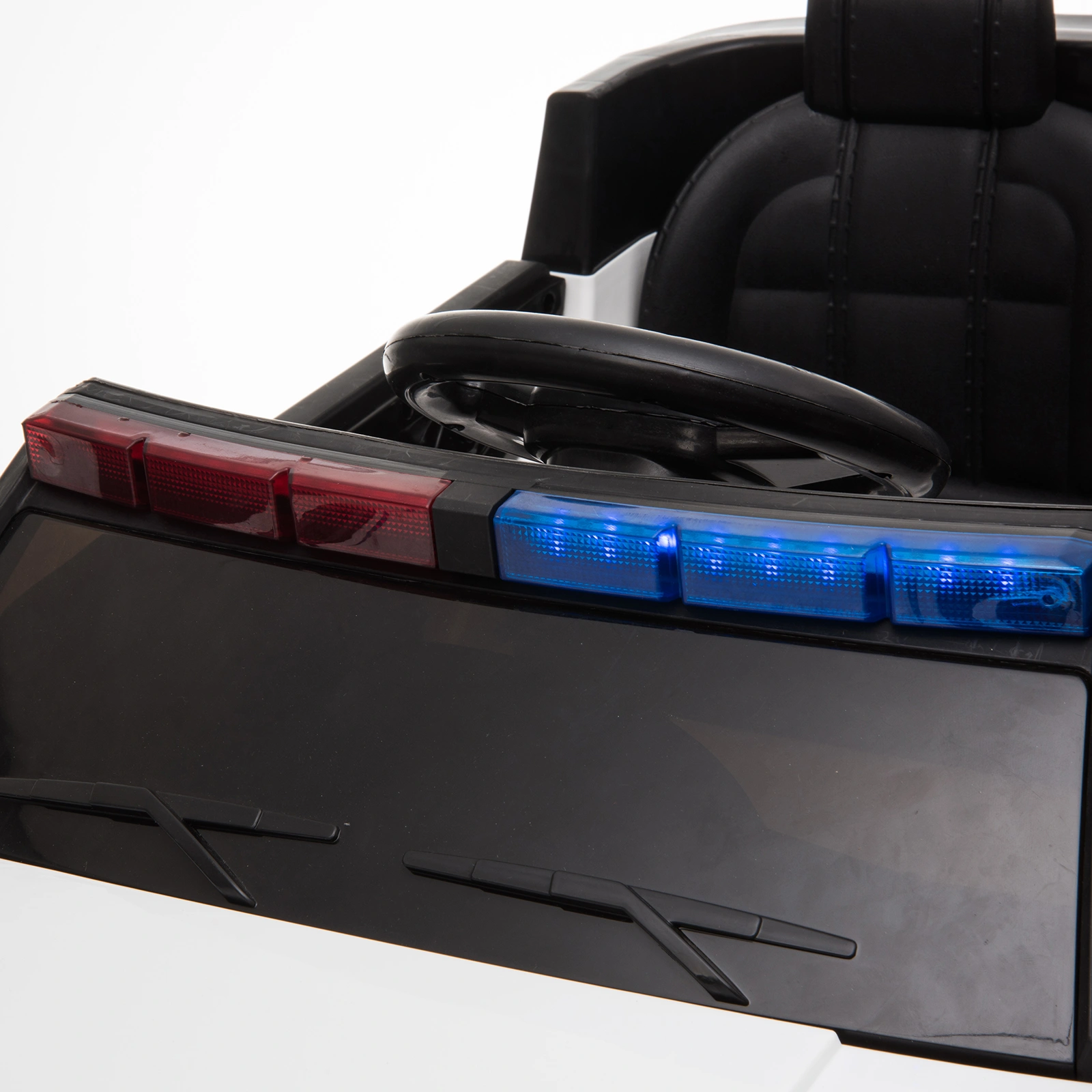 12V Dual Drive Police Car with 2.4G Remote Control, 7Ah Battery, White Ride-On Toy view 15