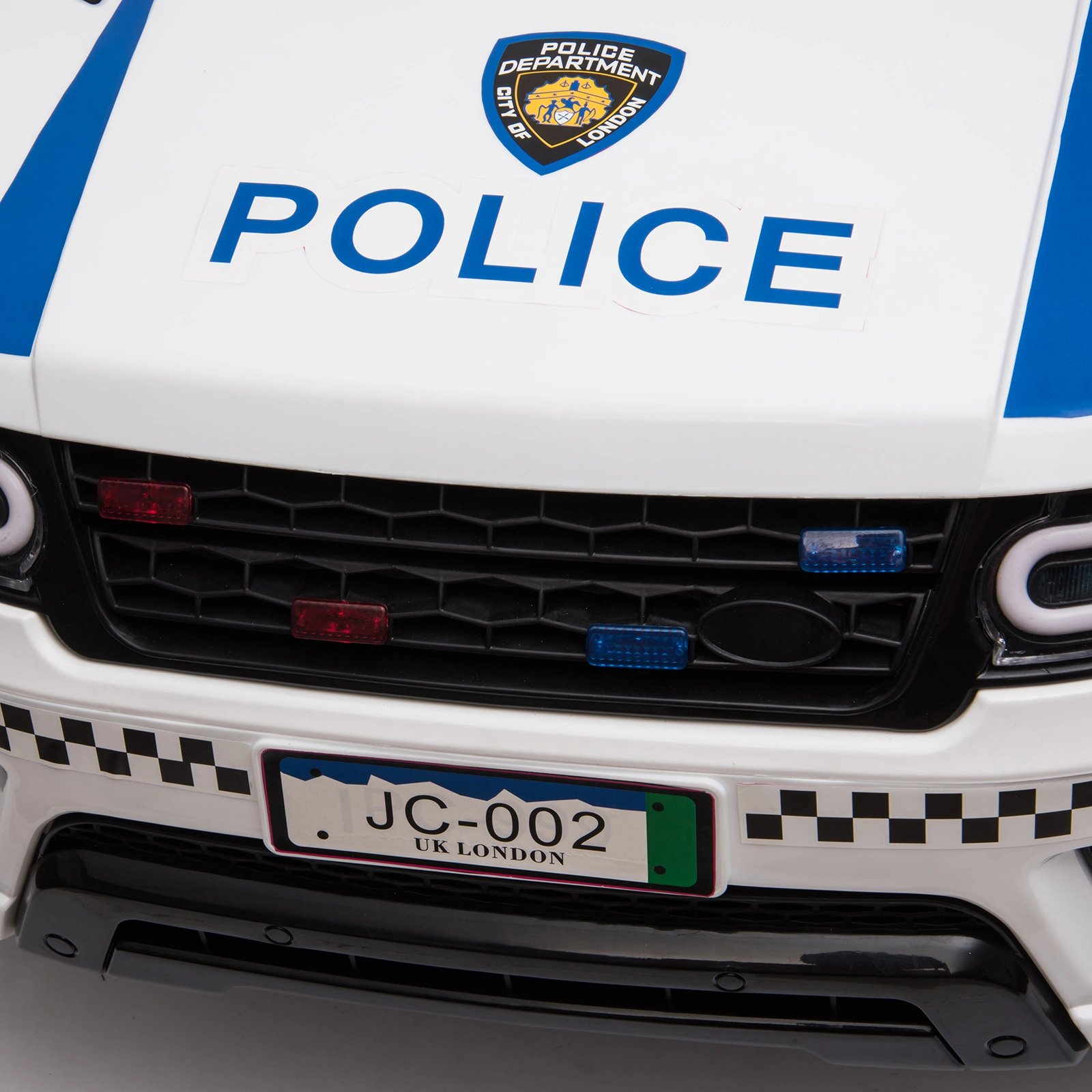 12V Dual Drive Police Car with 2.4G Remote Control, 7Ah Battery, White Ride-On Toy view 16