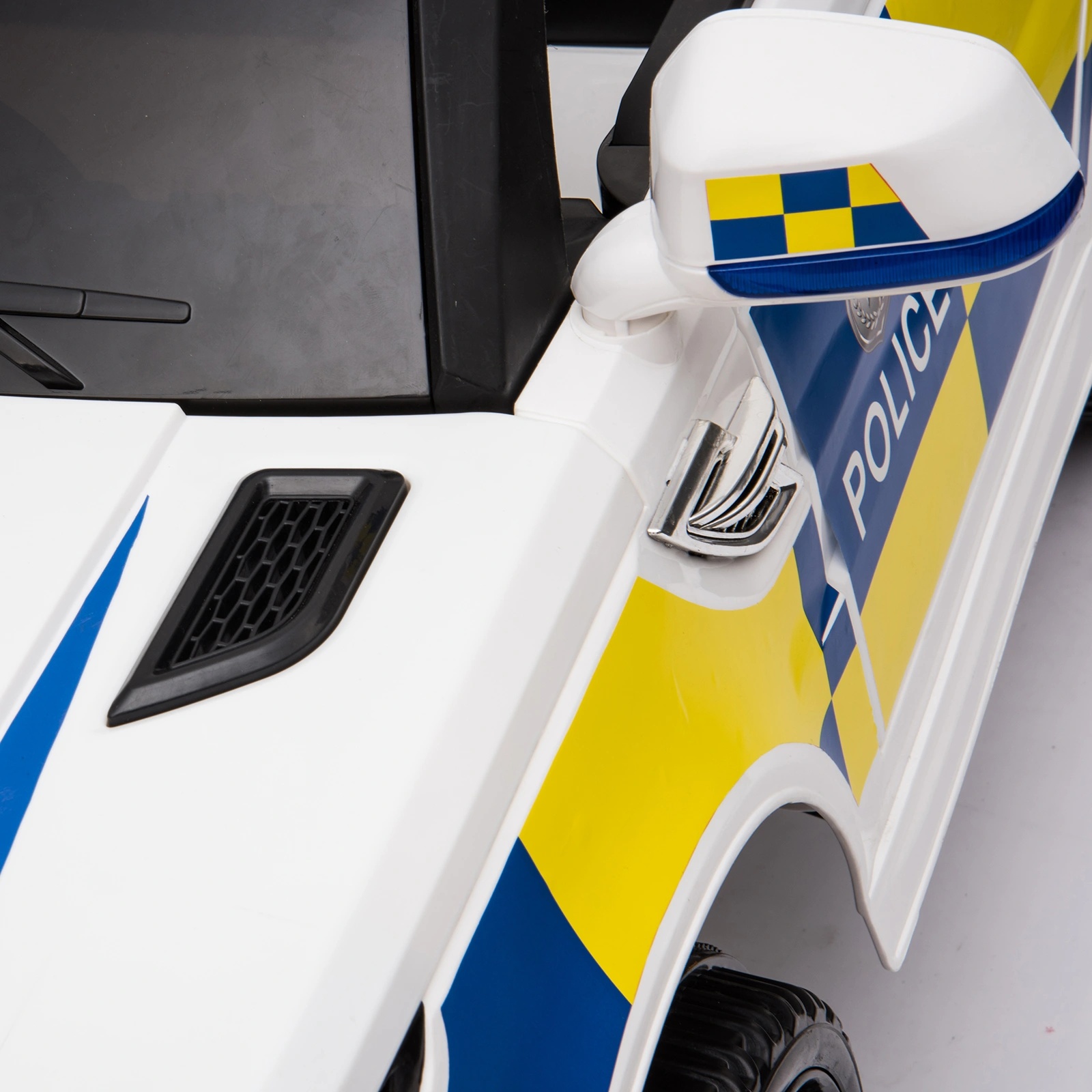 12V Dual Drive Police Car with 2.4G Remote Control, 7Ah Battery, White Ride-On Toy view 17