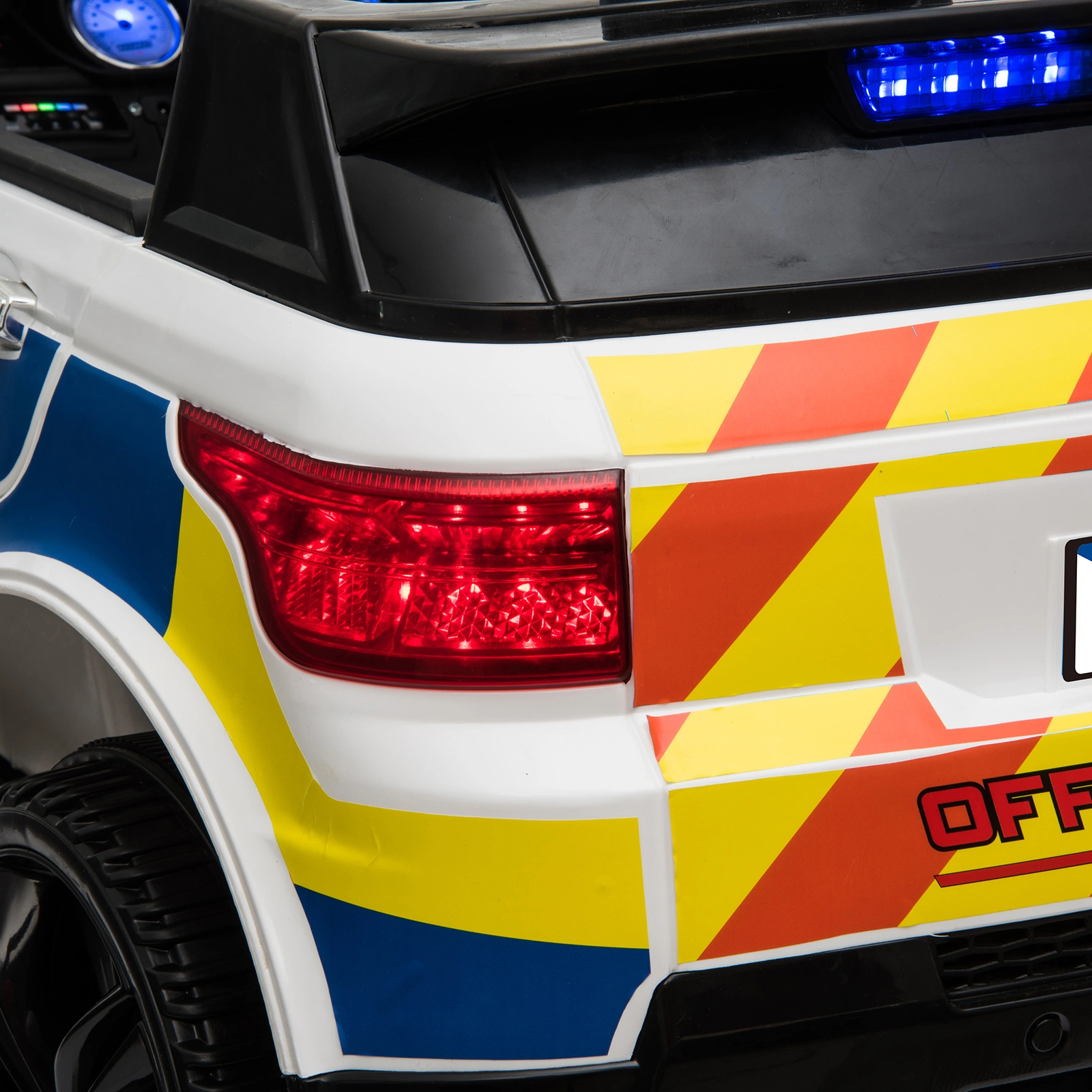 12V Dual Drive Police Car with 2.4G Remote Control, 7Ah Battery, White Ride-On Toy view 28