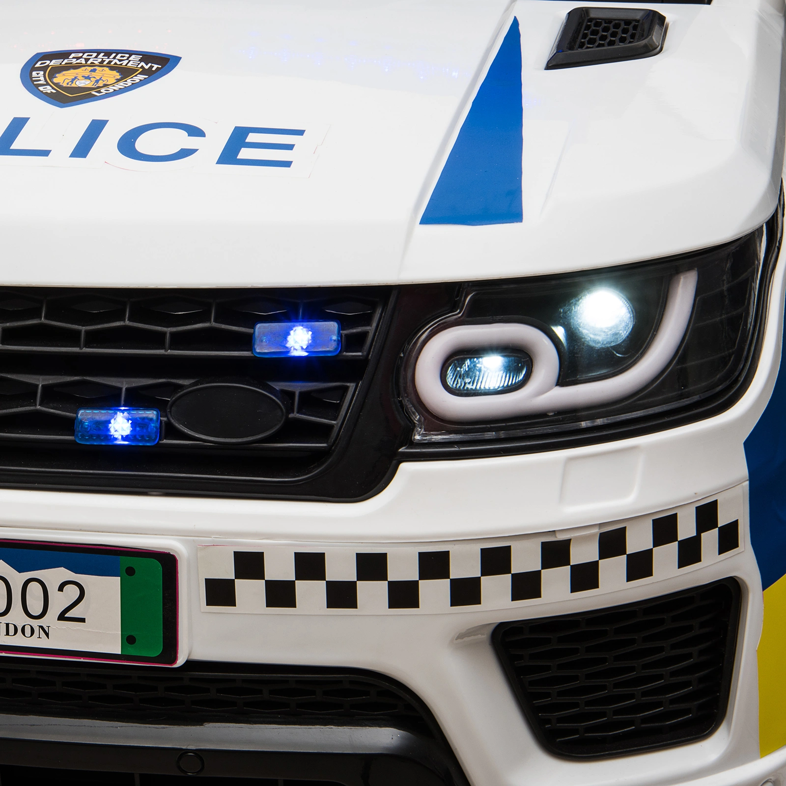 12V Dual Drive Police Car with 2.4G Remote Control, 7Ah Battery, White Ride-On Toy view 29