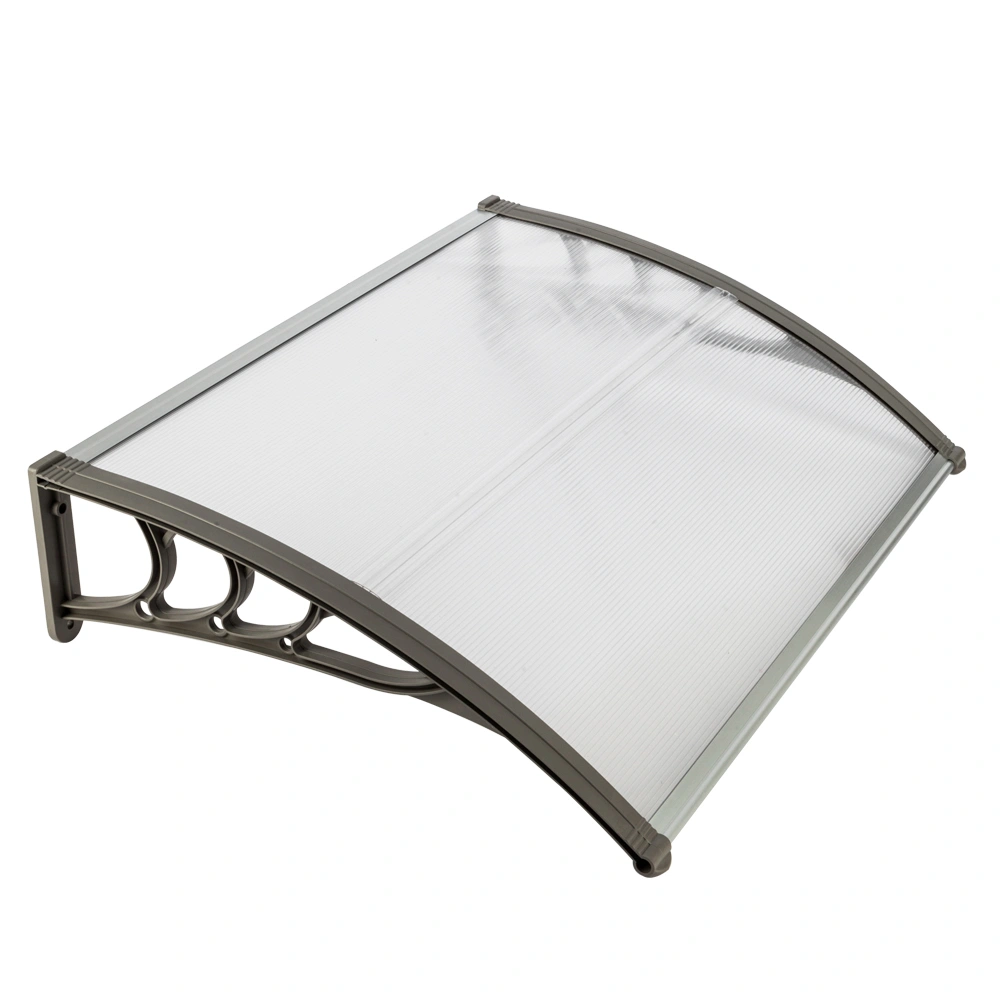 HT-100 x 80 Household Application Door & Window Rain Cover Eaves Canopy White & Gray Bracket view 11