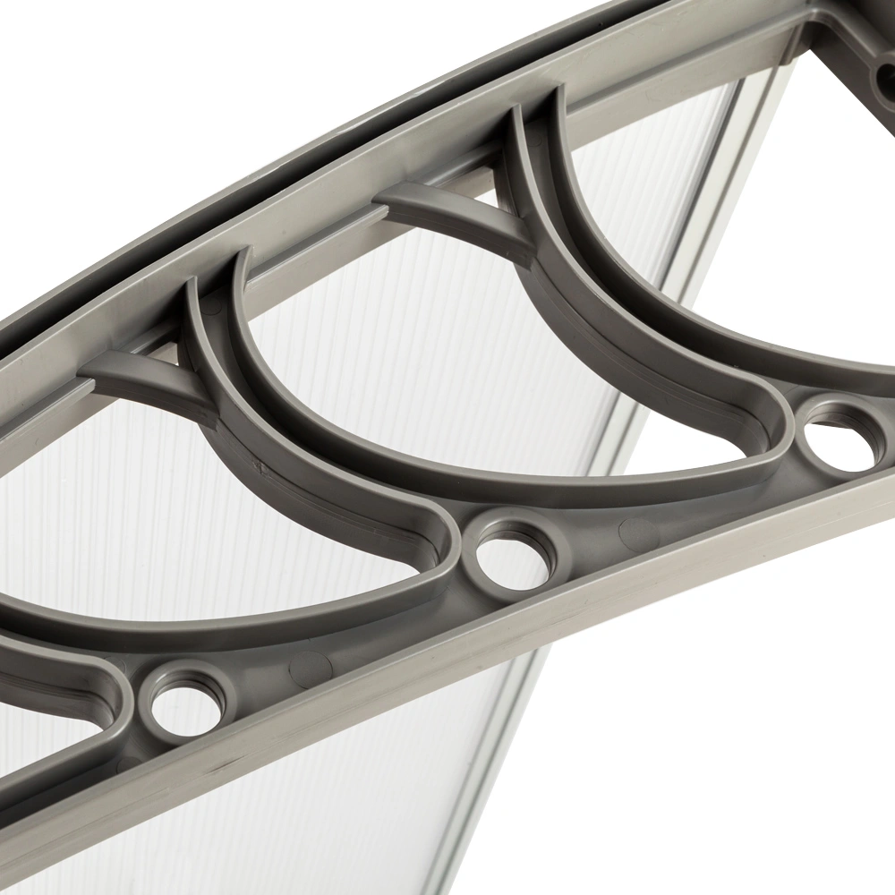 HT-100 x 80 Household Application Door & Window Rain Cover Eaves Canopy White & Gray Bracket view 13