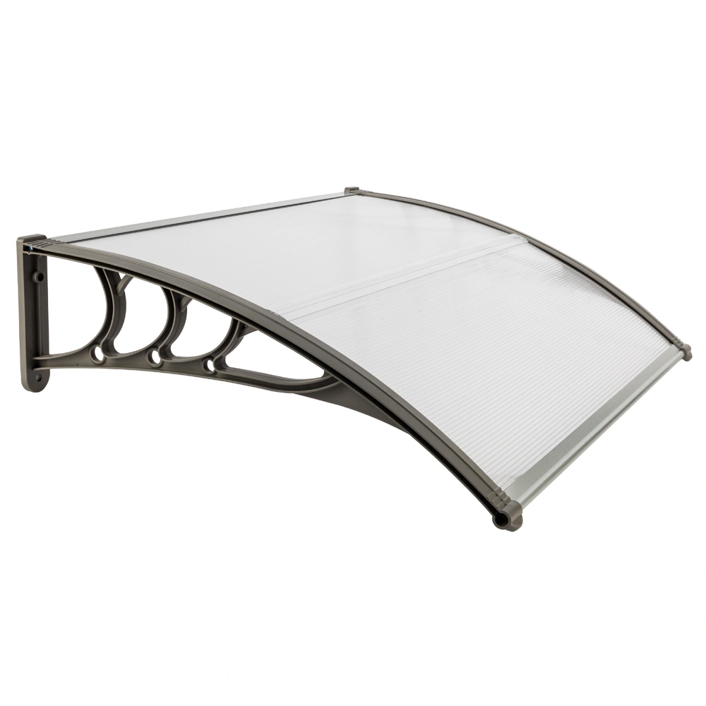 HT-100 x 80 Household Application Door & Window Rain Cover Eaves Canopy White & Gray Bracket view 7