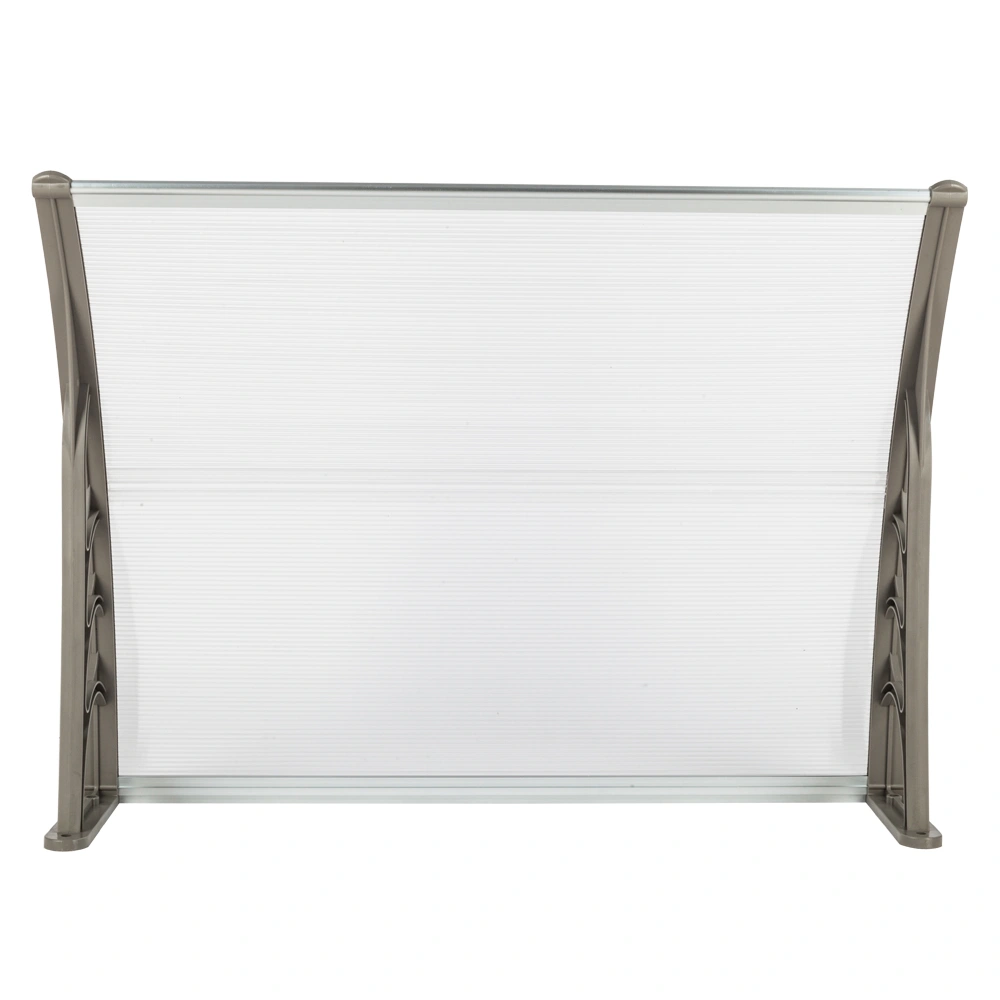 HT-100 x 80 Household Application Door & Window Rain Cover Eaves Canopy White & Gray Bracket view 9